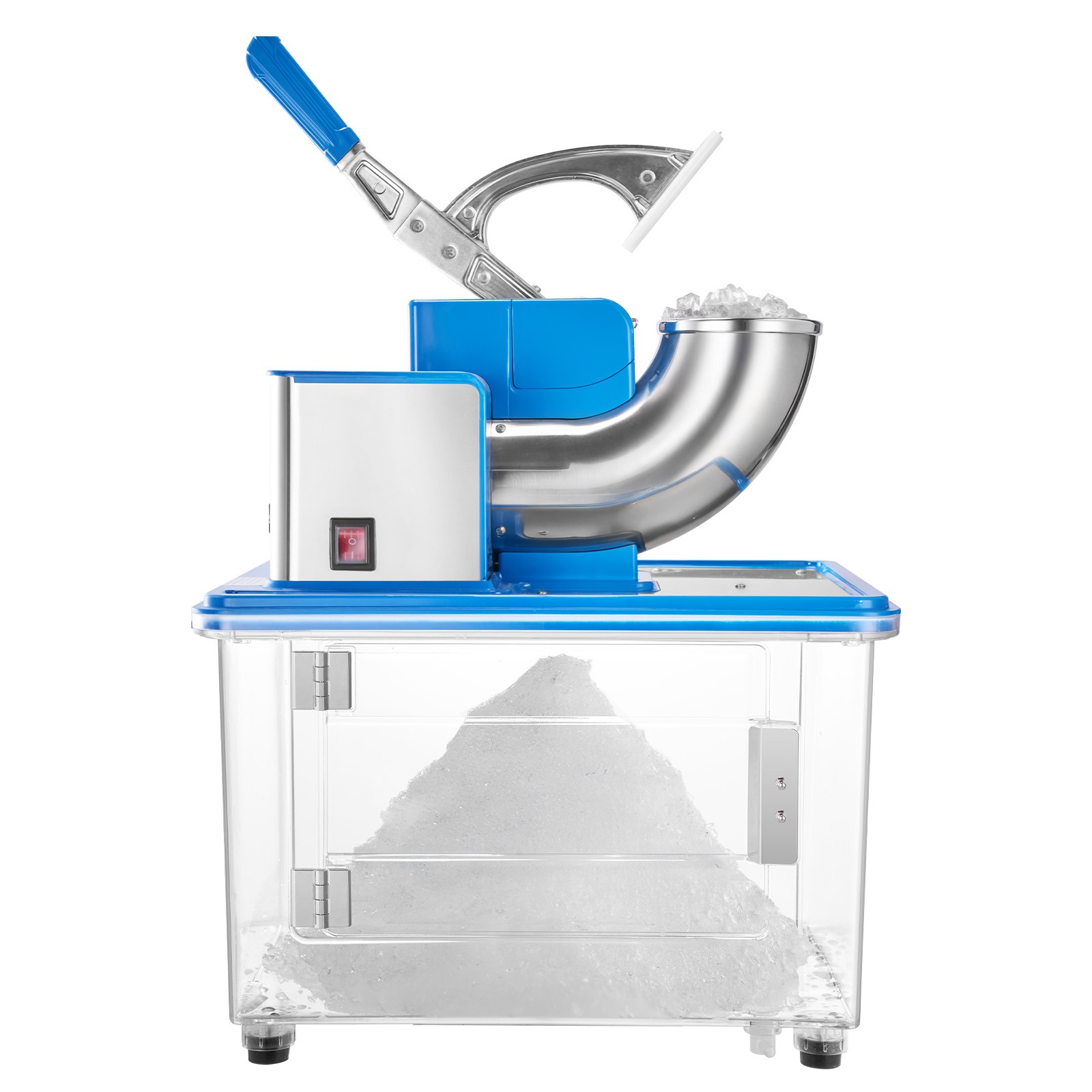 Commercial Ice Crusher Machine 661LBS/H Electric Snow Cone Maker Ice Shaver Blue