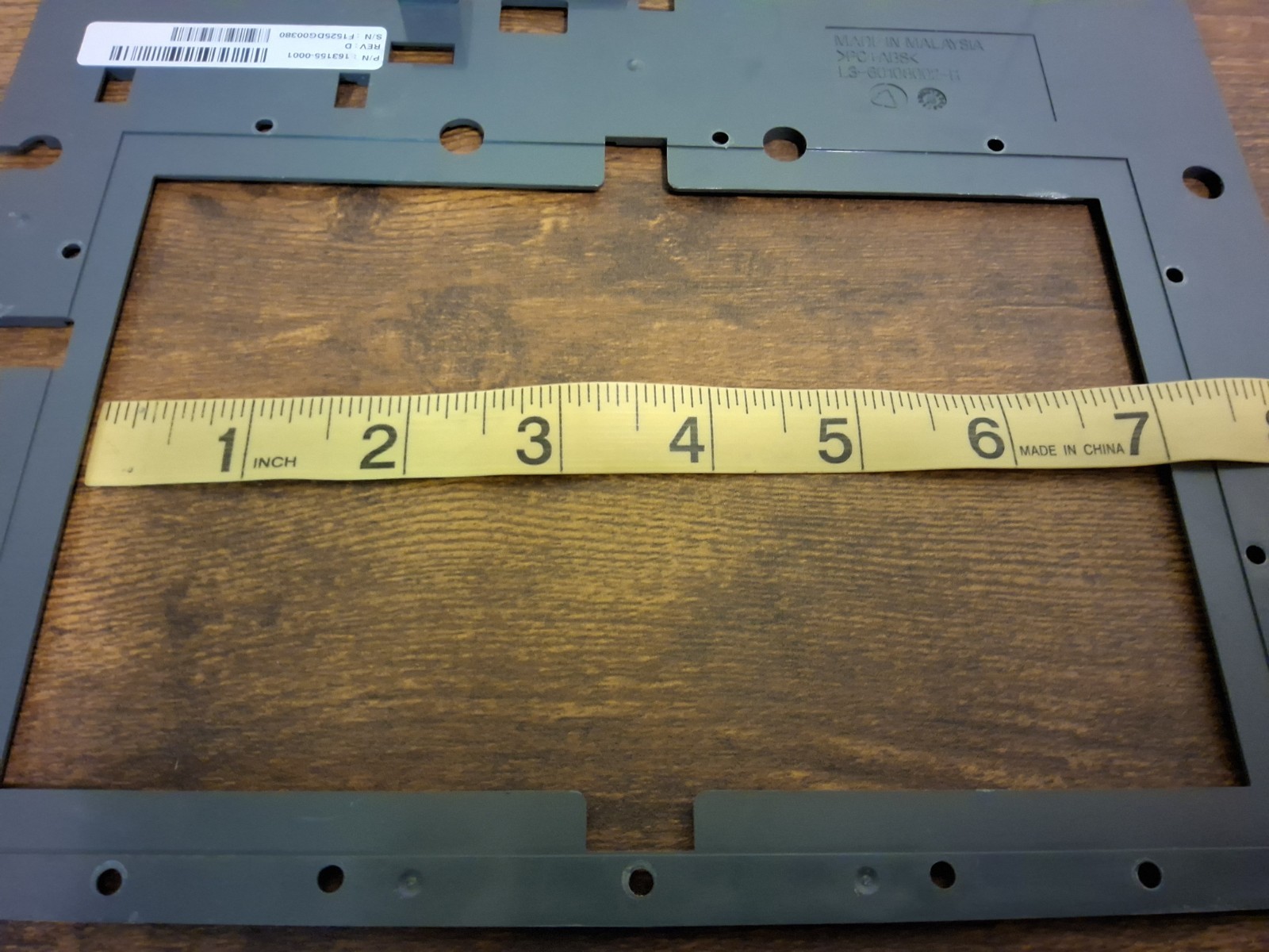 Honeywell Thor VM1 163155-0001 REV: C Panel Front Gray Plastic Made In Malaysia
