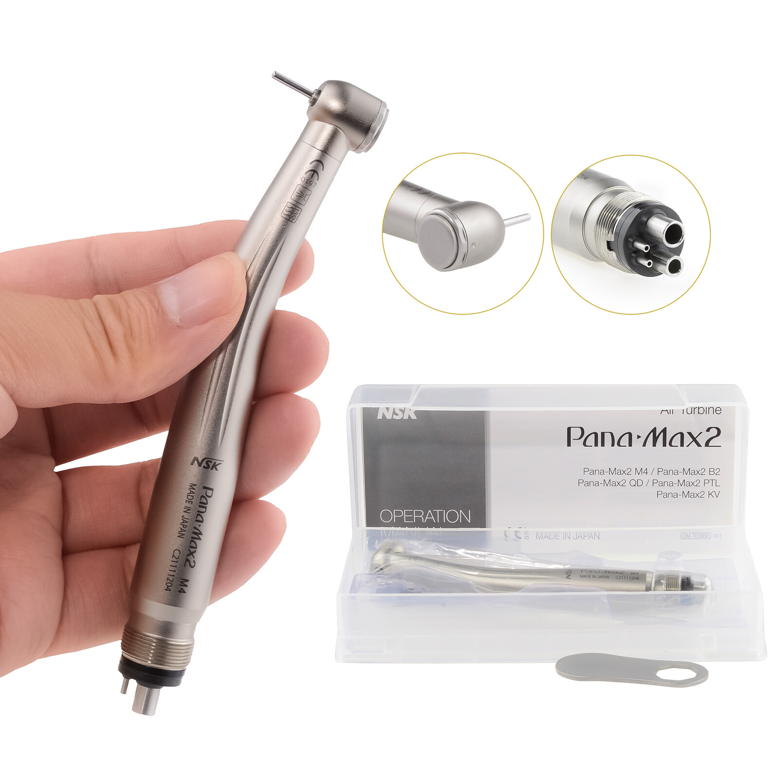 PANA MAX2 Push Button Dental High Speed Handpiece Single Water Spray NSK Type 4H