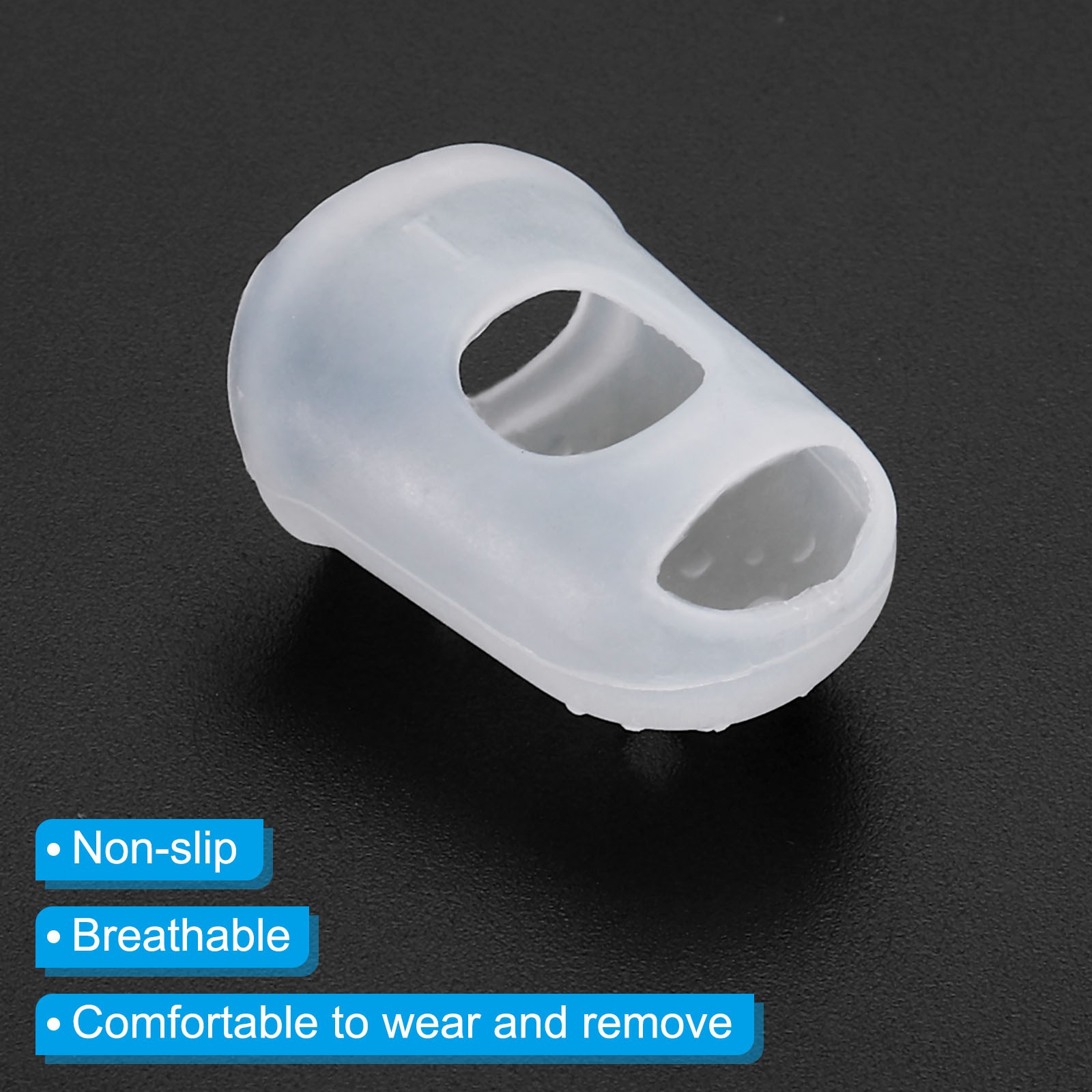 30 x Rubber Finger Tips Silicone Thumb Fingertip Covers Pads Thimble Clear Small