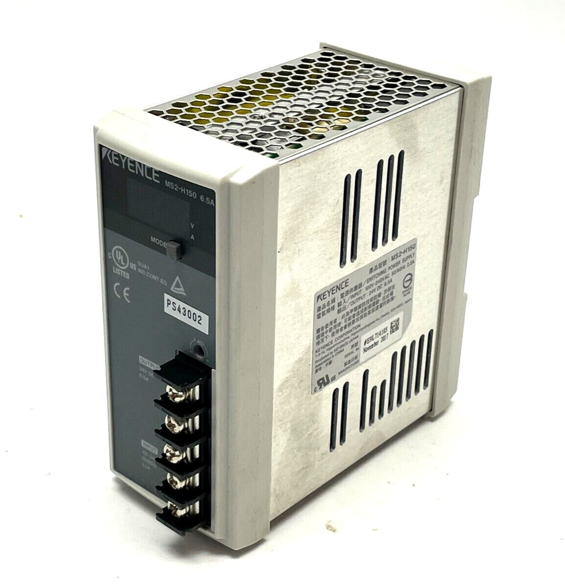 Keyence MS2-H150 Compact Switching Power Supply, Output Current 6.5A 150W