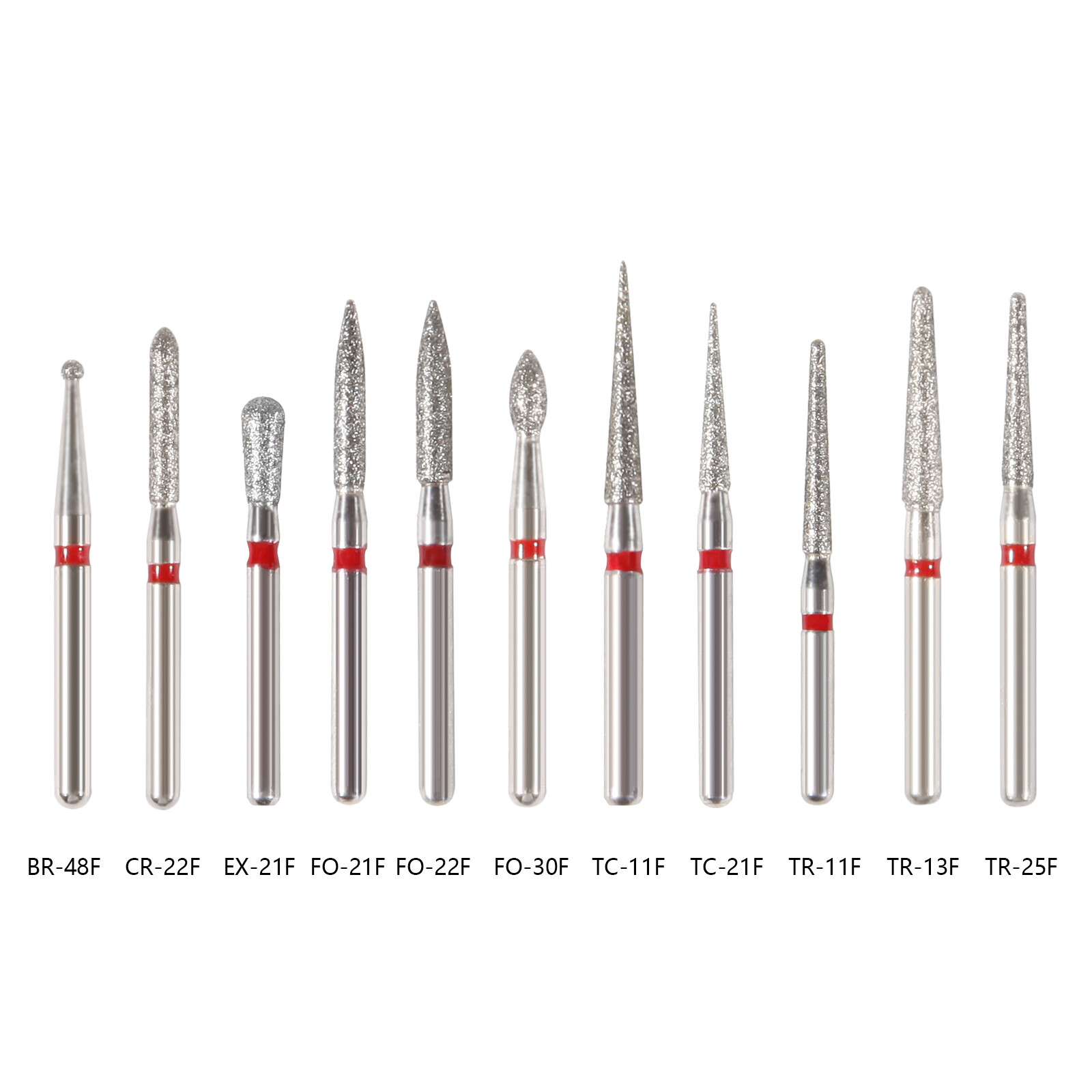 100pcs Dental Diamond Burs FG 1.6mm bur for High/Fast speed handpiece SANDENT po