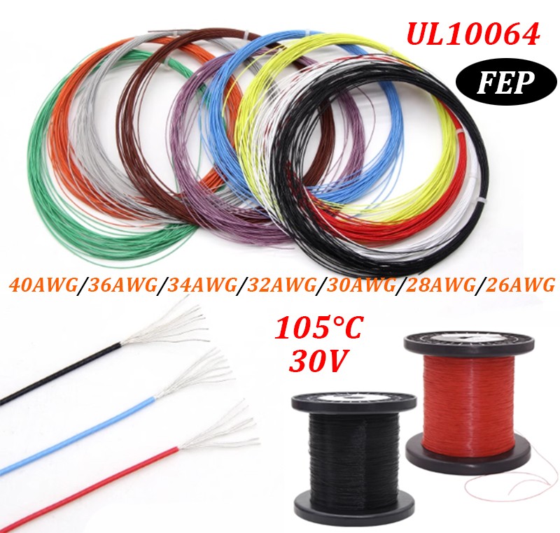 UL10064 ultra-fine wire Dia 0,0049-0.14 mm² electronic High Temp Hook Up Wire