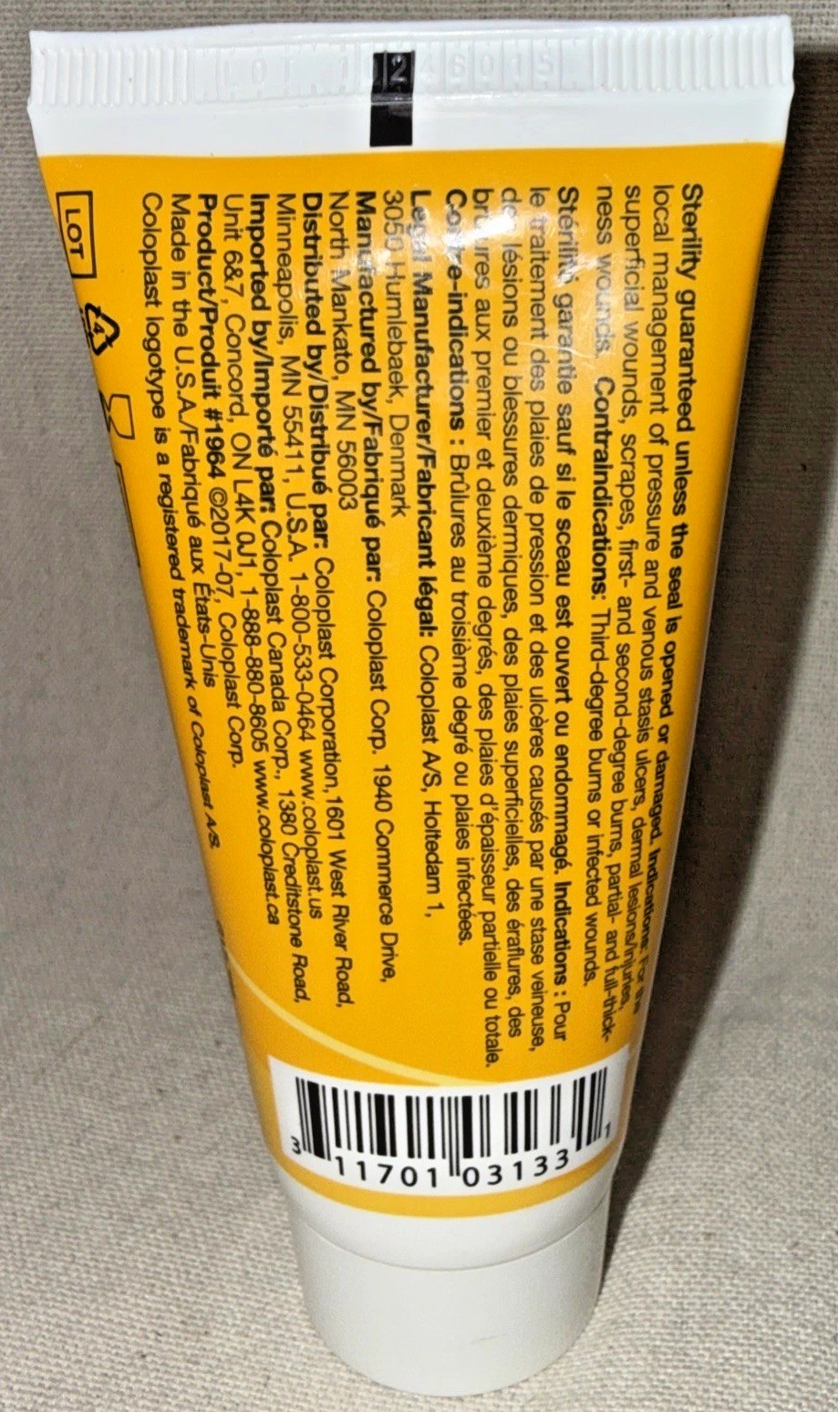 Coloplast Triad Hydrophilic Wound Dressing 2.5 oz Zinc Oxide 2 Pack
