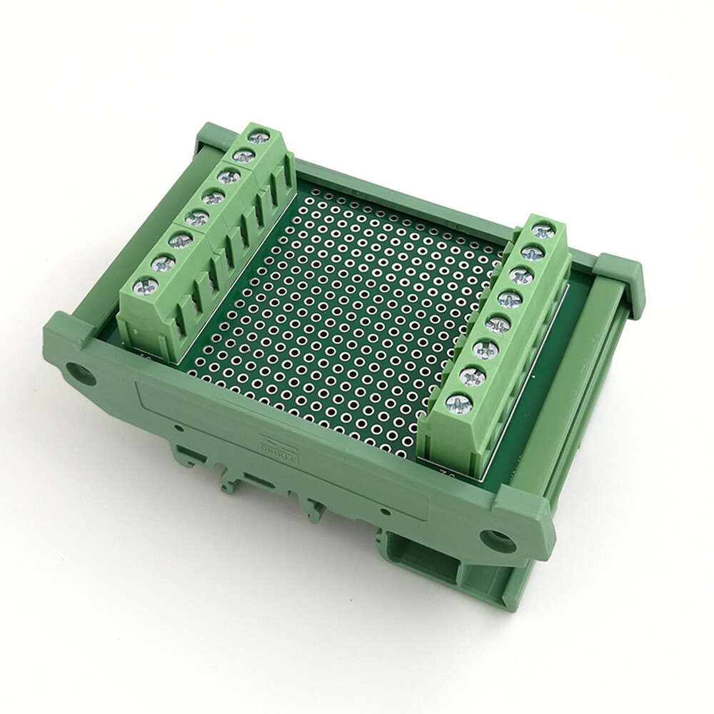 5cm x 7cm Double Side Prototype PCB Universal Test Board with Din Rail Mounted