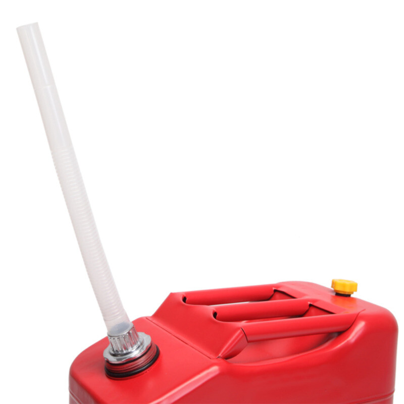 20L Cold-rolled Plate Petrol Diesel Oil Drum Red w/Plastic Oil Drain Pipe