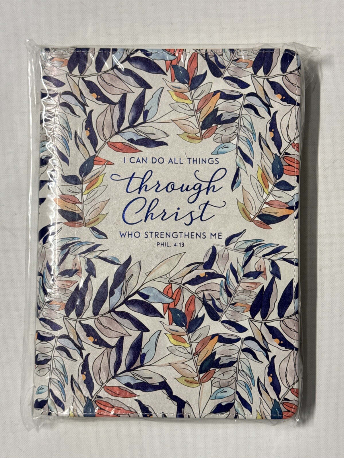 Christian Art Gifts, Faux Leather Journal, Phil. 4:13