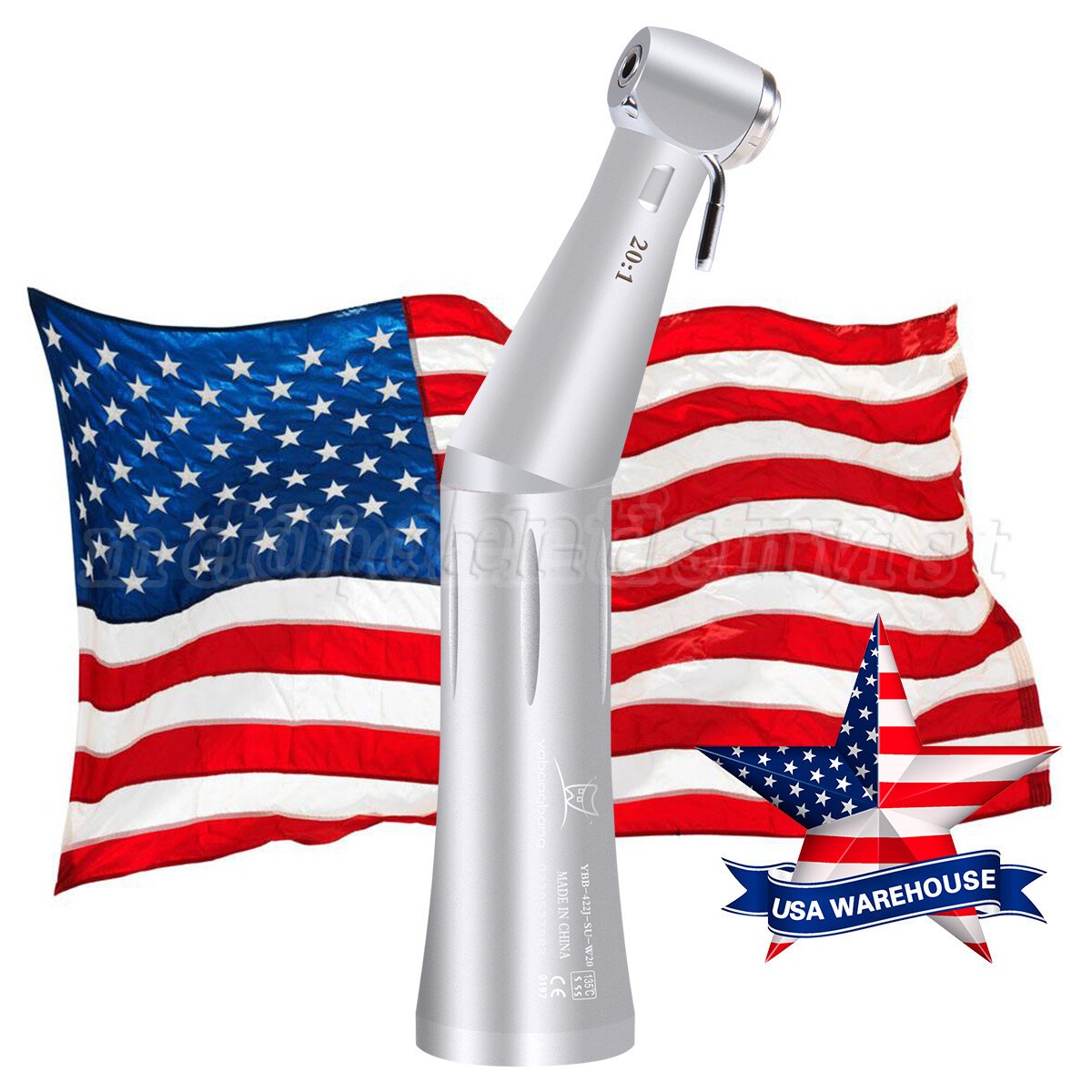 Dental 20:1 Reduction Implant Contra Angle Low Speed Push Button Handpiece ty