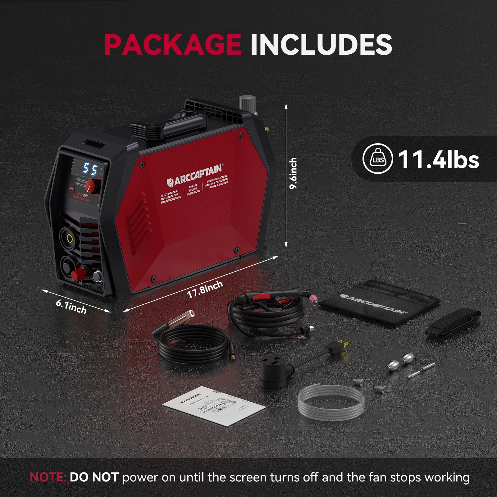 ARCCAPTAIN iControl 55A Plasma Cutter CUT55 Pro Non-Touch Pilot ARC 120V/240V US