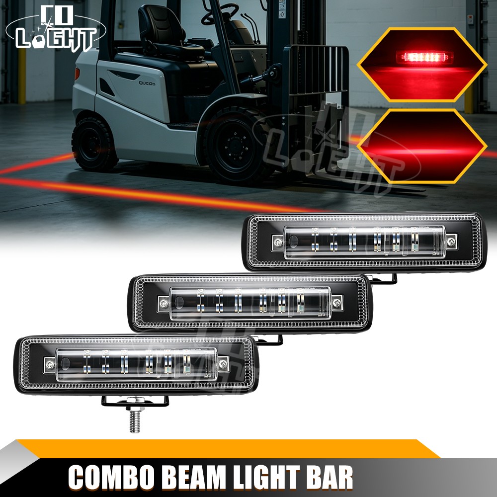 3PCS Forklift Led red Zone Safety Light Warehouse Pedestrian Warning Spotligt
