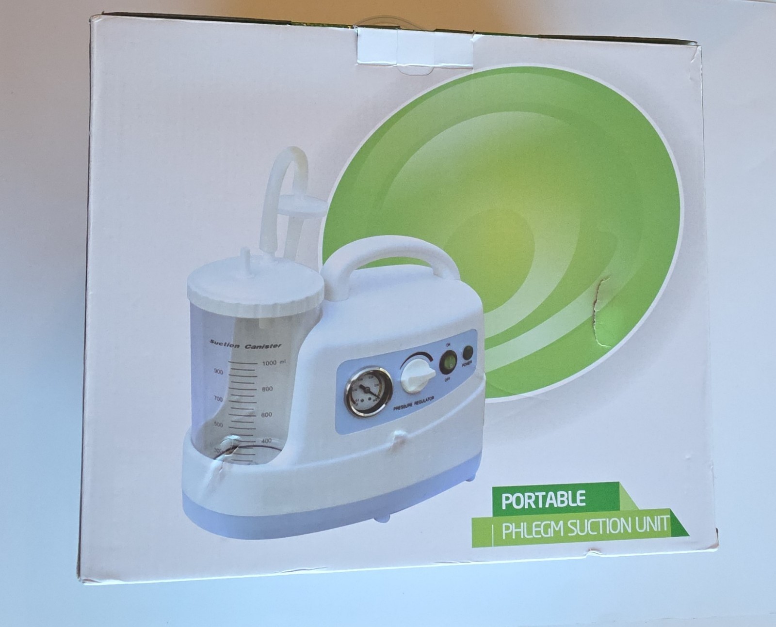 Portable Phlegm Suction Unit – ≥ 17L / min – HG-HJYJ-5263-US-1 –