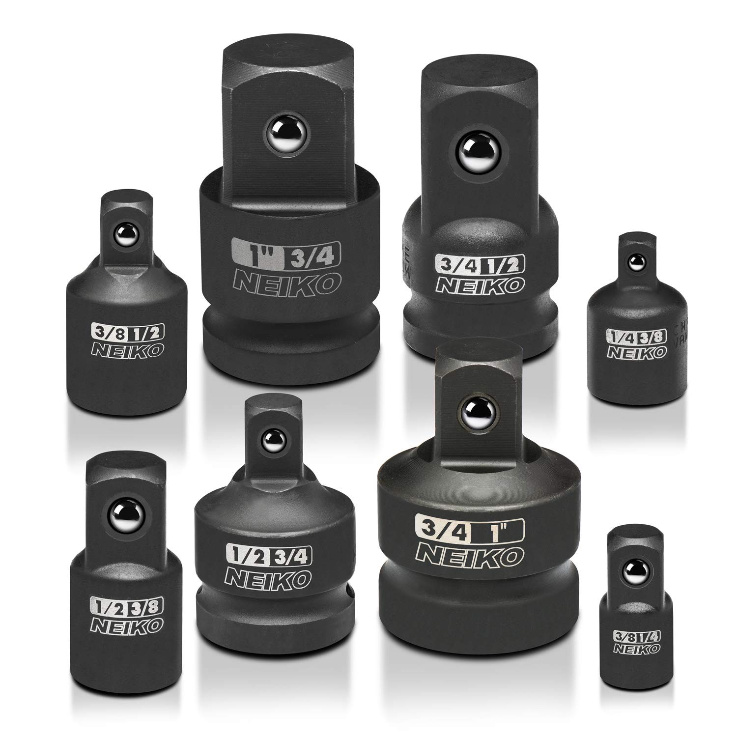 NEIKO 30223A 8 PC Impact Socket Adapter Set, Standard SAE Size, Cr-V 8 Piece