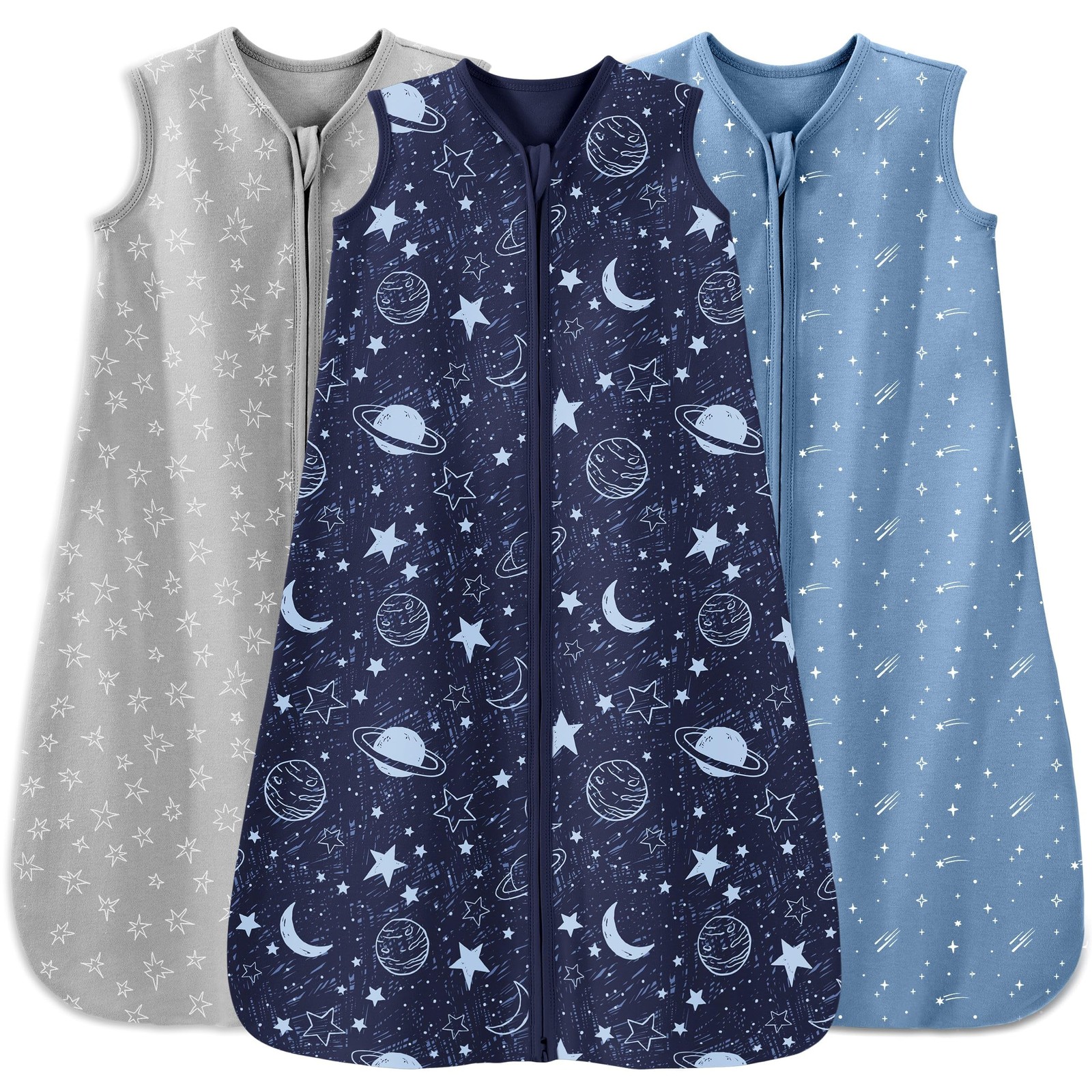 Unnivoll Baby Sleep Sack 0-6 Months 3 Pack 100% Cotton Lightweight 0.5 TOG We…