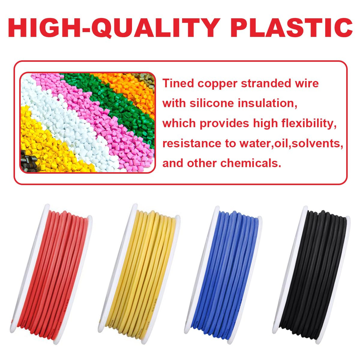 26 Gauge Solid Wire 300V PVC Electrical Wire 26AWG Insulation Tinned Coated Copp