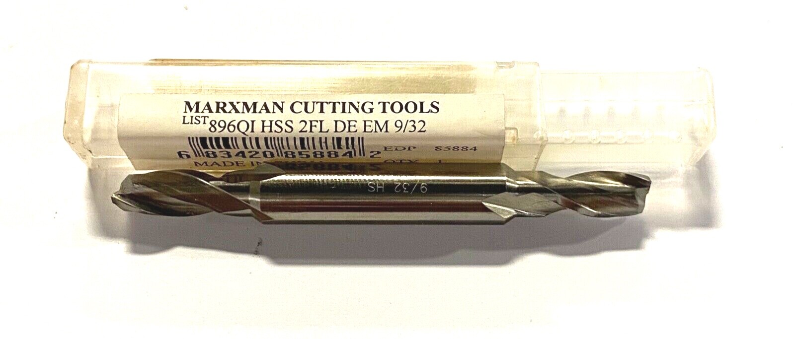 Marxman 9/32″ Double End Mill 2 Flute High Speed Steel Center Cutting 85884