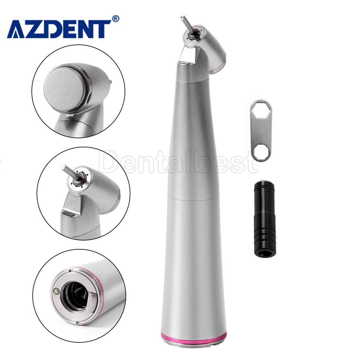 Dental 45° 1:4.2 Increasing Contra Angle Fiber Optic Handpiece Inner External