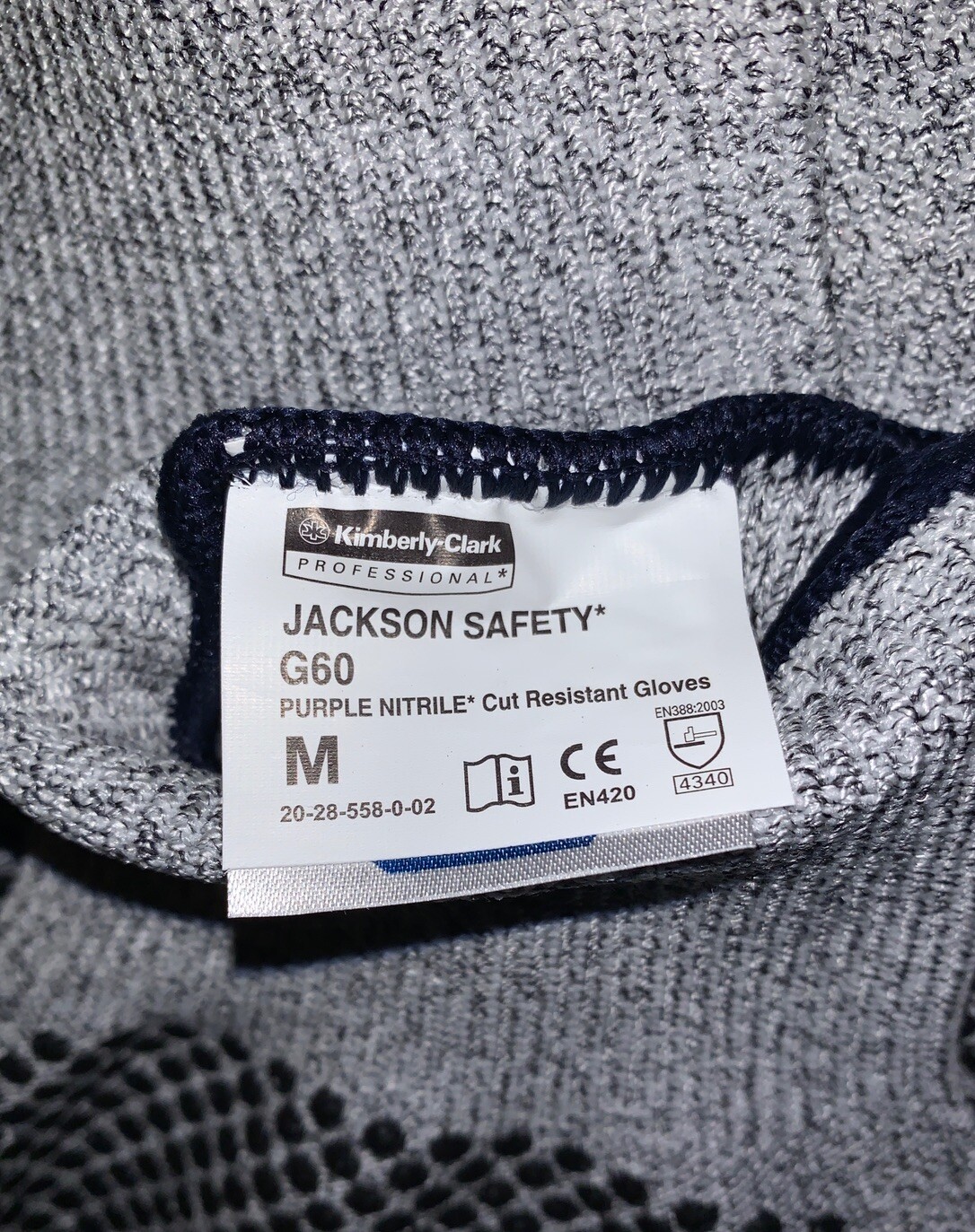 2 Pair: KLEENGUARD Jackson G60 Purple Nitrile Cut Resistant Gloves 8/M 97431