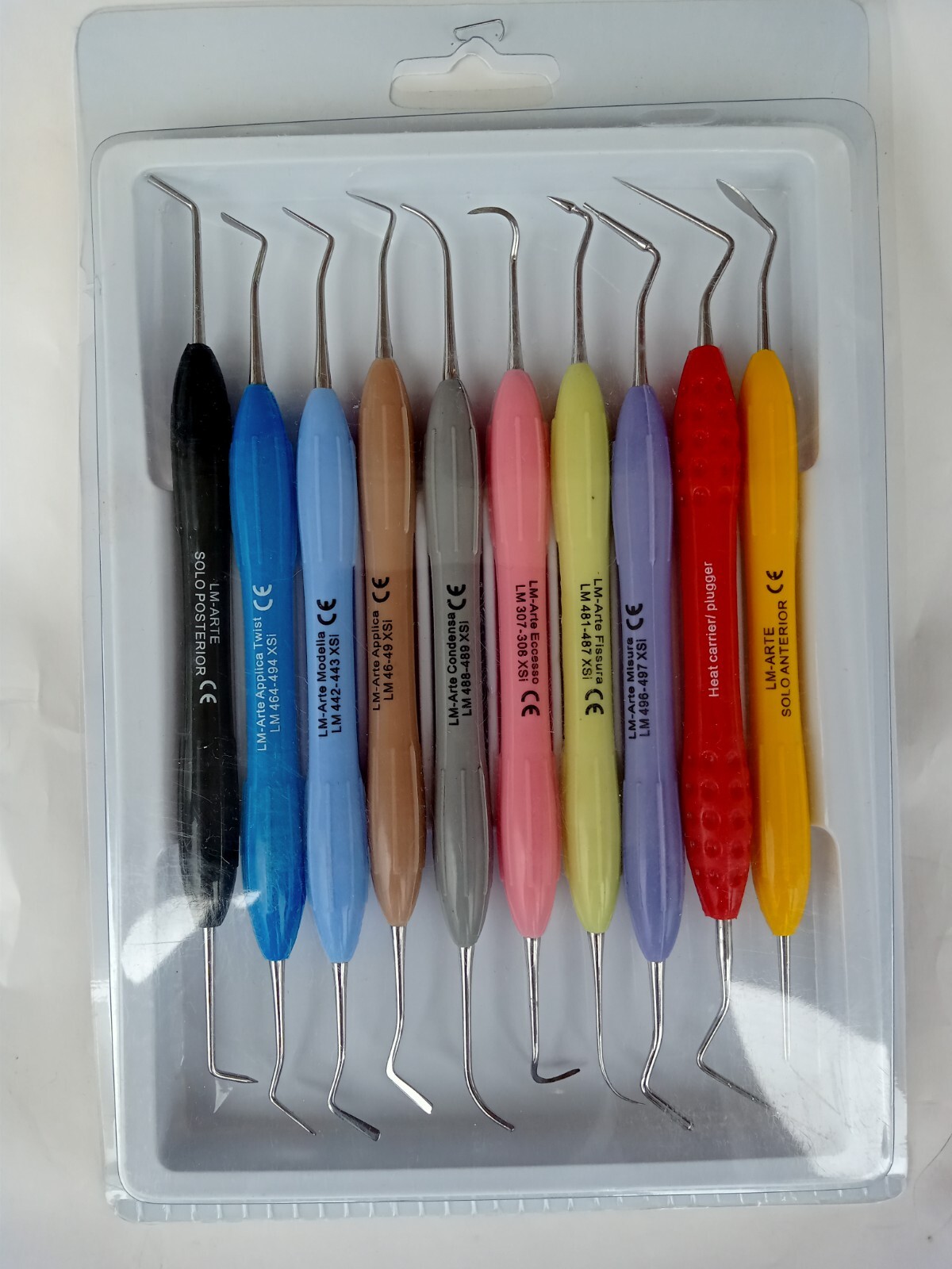 Dental Composite Filling Instruments Set Of 10-Pcs Silicone Handle Colorful New
