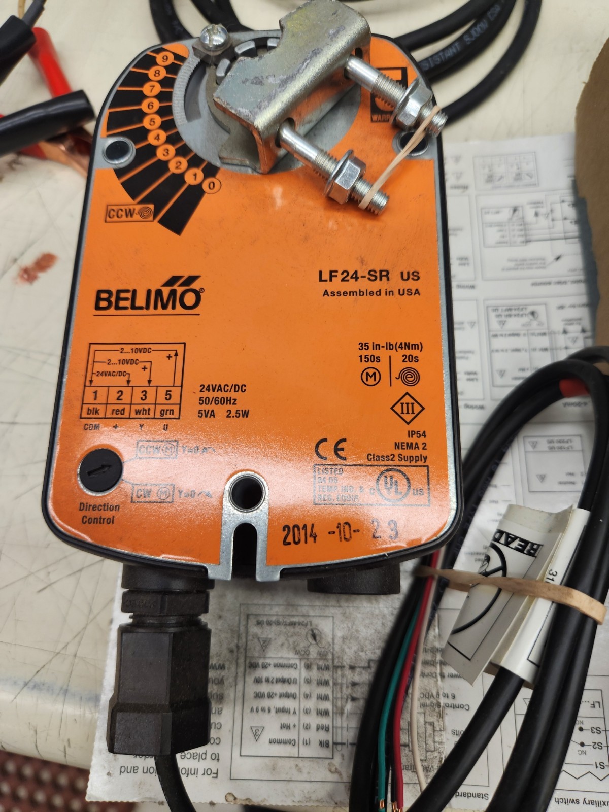 BELIMO LF24-SR US Spring Return Damper Actuator A/DC 24V 50/60Hz 5.0VA 2.5W