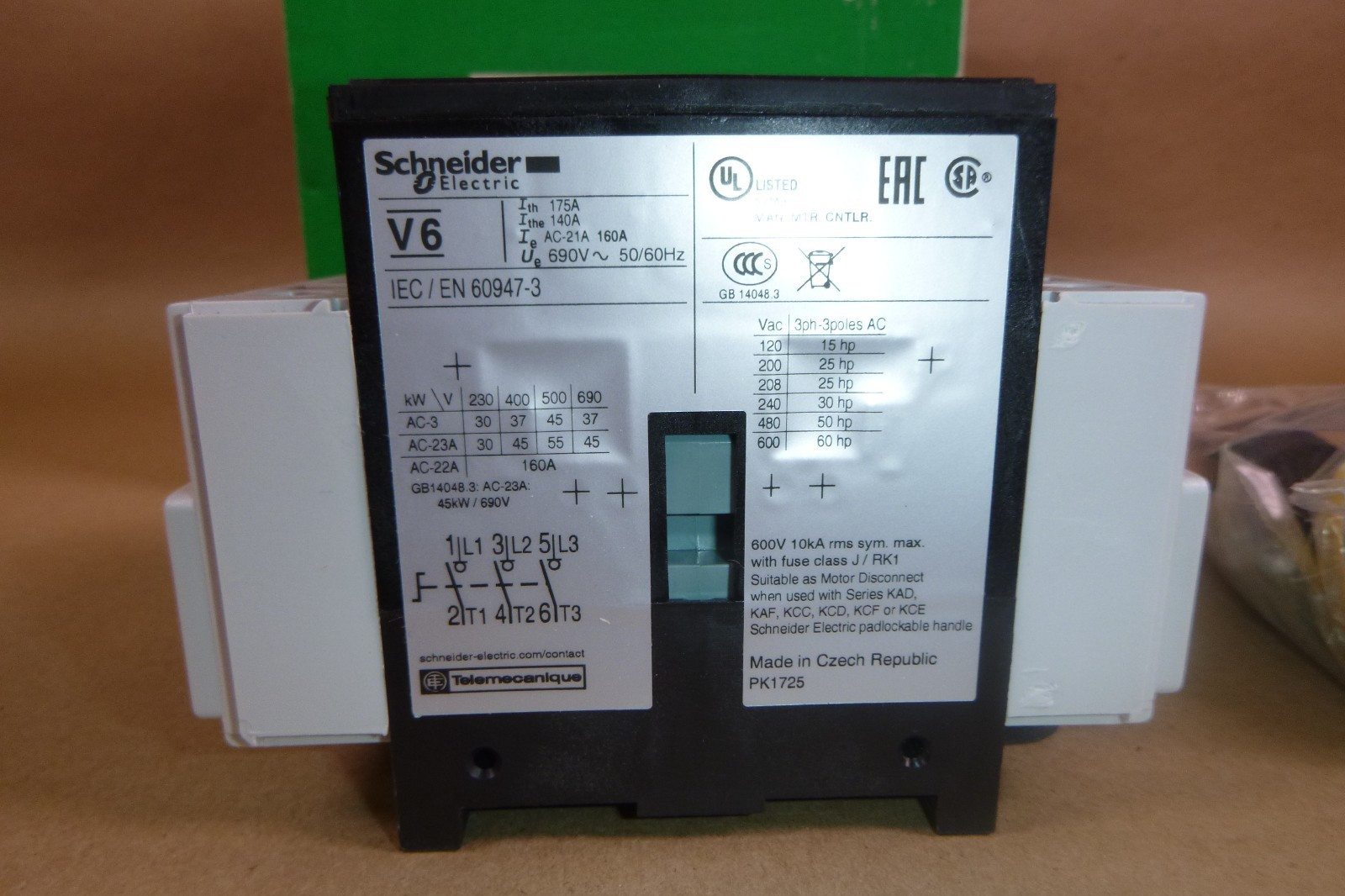 New Schneider Electric VBF6 / 080468 175A 3P Load Break / Disconnect Switch