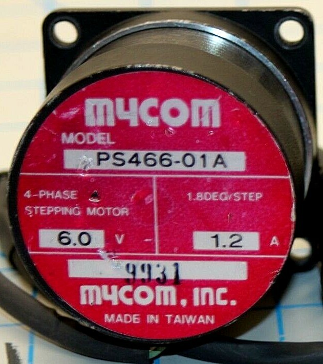 PS466-01A(LOT OF 2) / 2 STEPPING MOTORS 4-PHASE 6.0V 1.2A 1.8DEG STEP / MYCOM