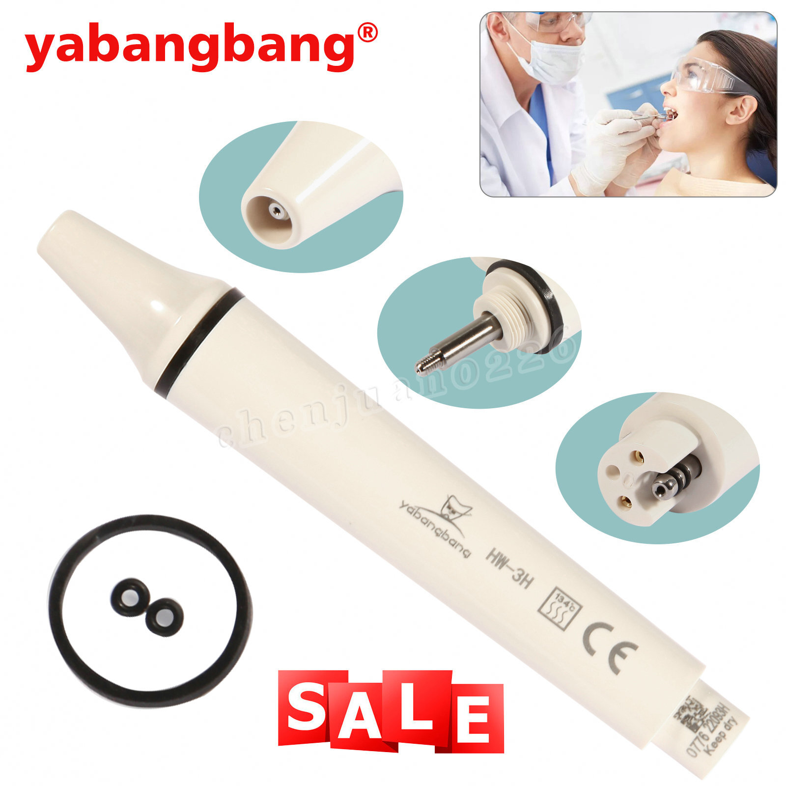 Detachable Dental Ultrasonic Scaler Handpiece HW-3H Fit For WOODPECKER EMS VRN