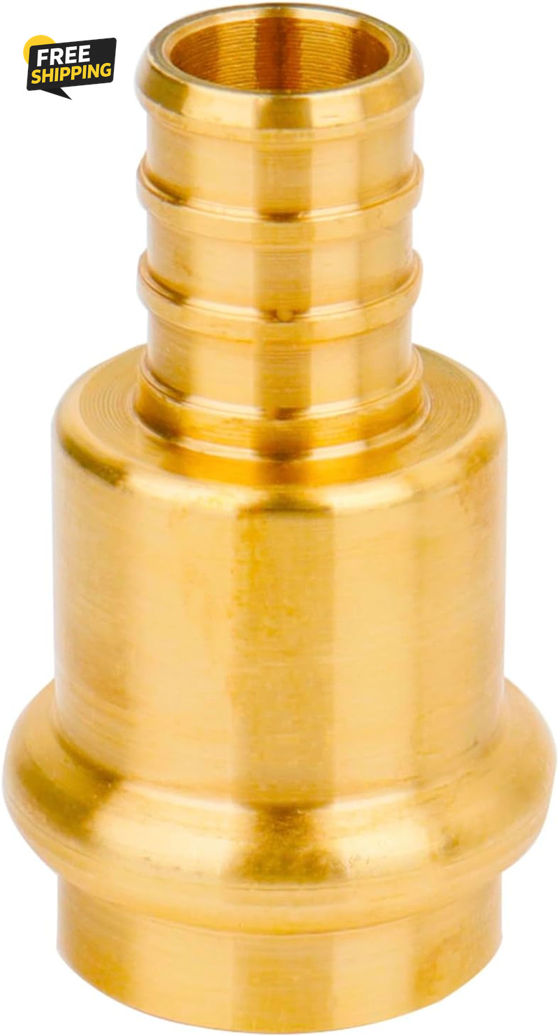 12 Pack 1/2″ Press Pro Press X 1/2″ PEX Adapter Crimp Fittings Brass