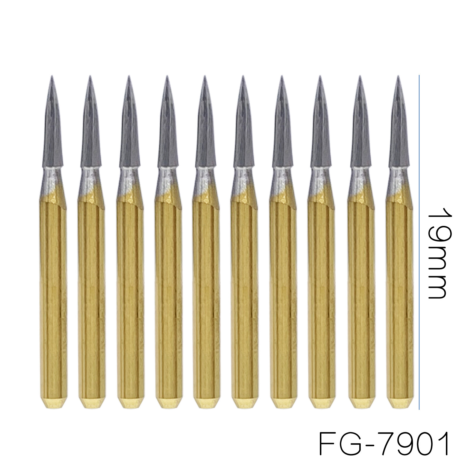 Dental Tungsten Carbide Burs Trimming & Finishing & Polishing Flame FG7901
