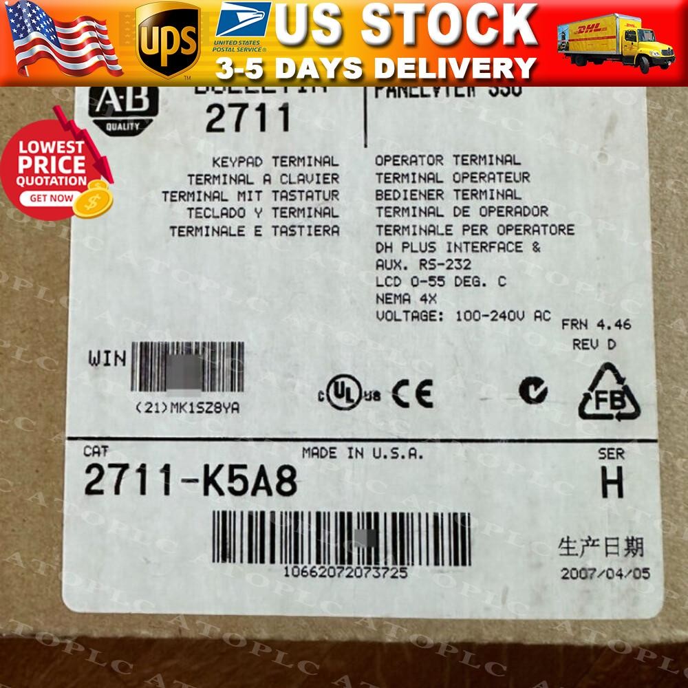 AB 2711-K5A8 PanelView Standard Terminal 2711-K5A8 AB US Free Tax