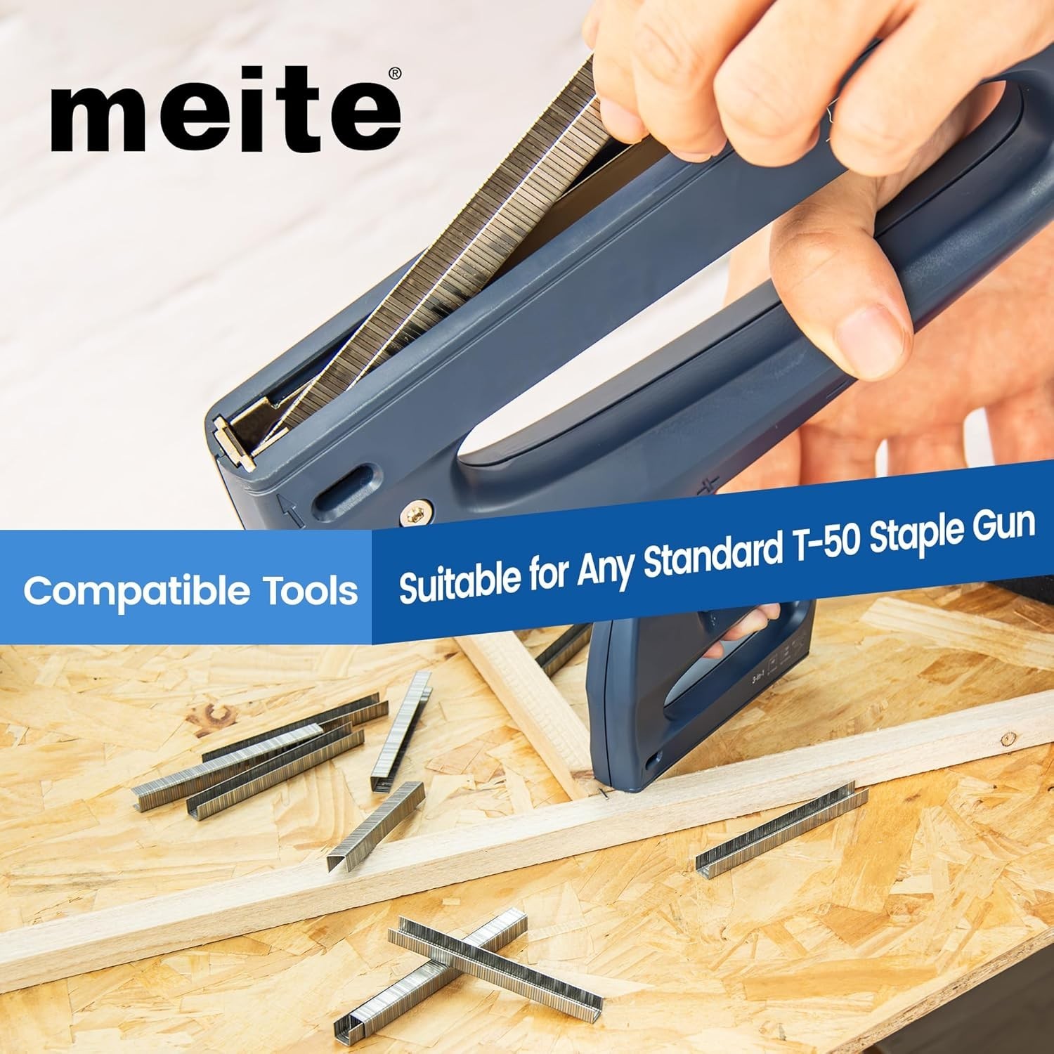 meite T50 Staples 20 Gauge 3/8″ Crown Stainless Heavy Duty Upholstery Staples