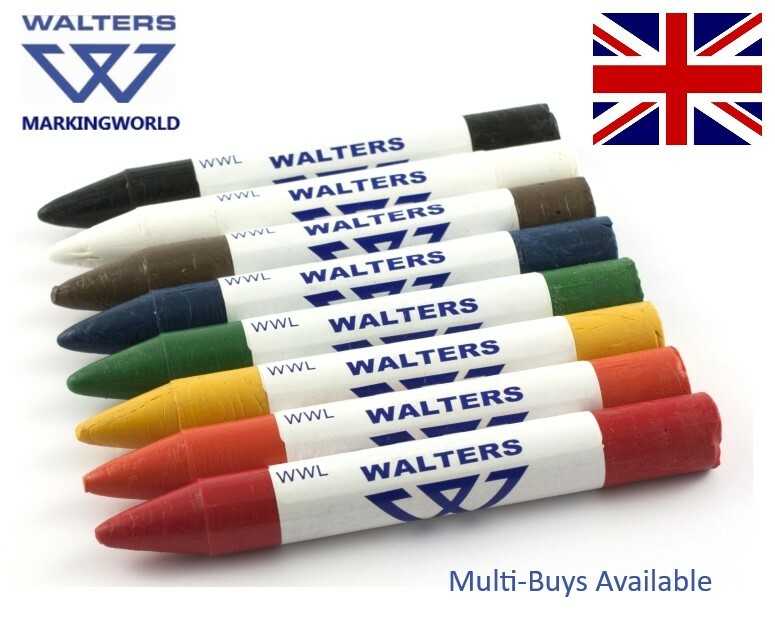 Industrial Wax Crayon Marker, Paper Card Polystyrene Walters WWL Warehouse Pack3