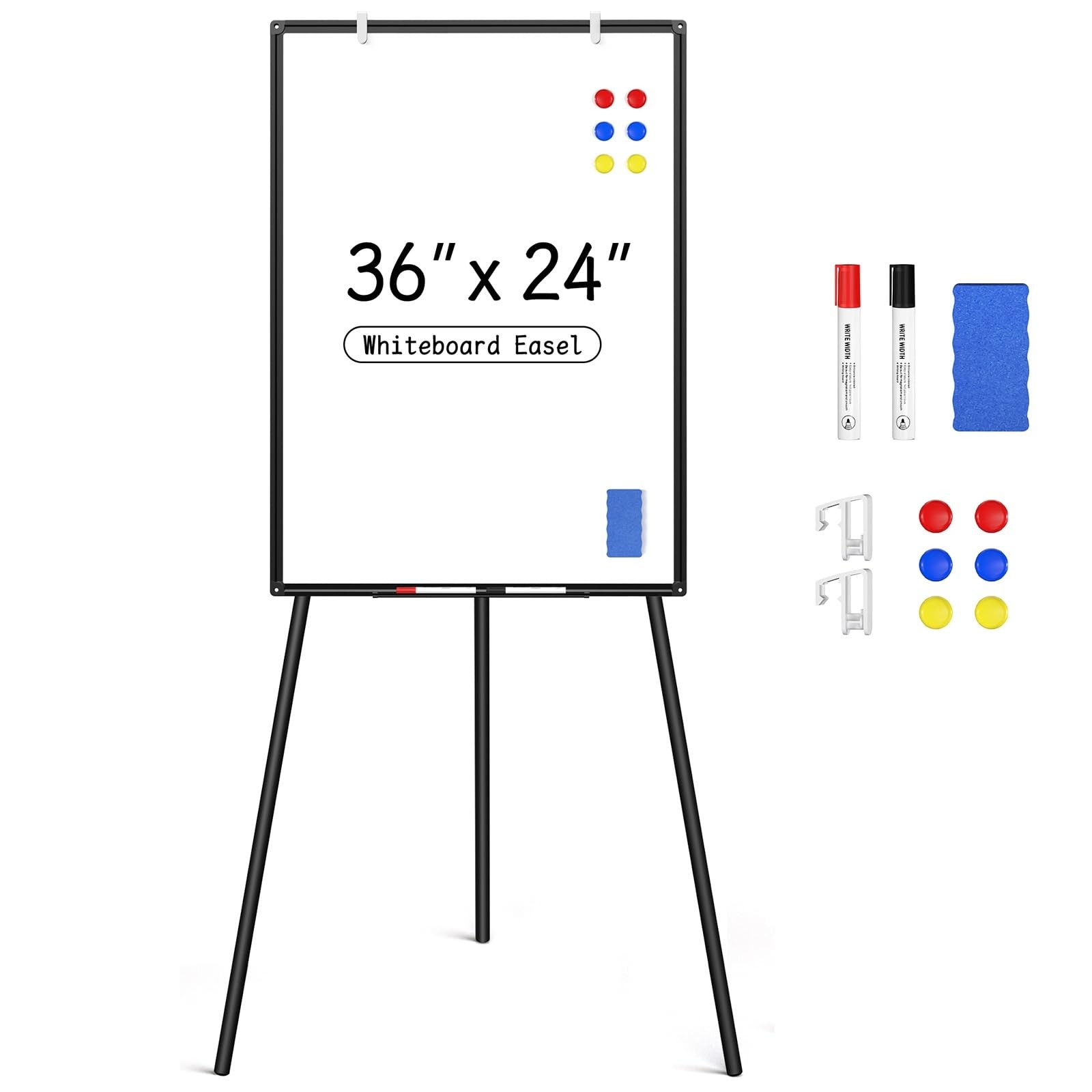 36″ x 24″ Magnetic Whiteboard W/ Stand Dry Erase Adjustable Tripod White Board
