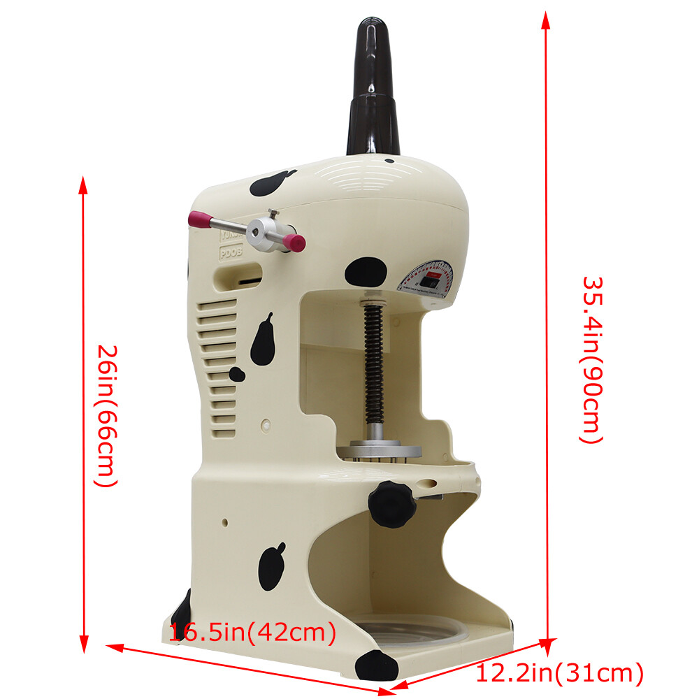φ 10” Ice Shaver Machine Snow Cone Maker Shaved Ice Machine Ice Crusher 110V