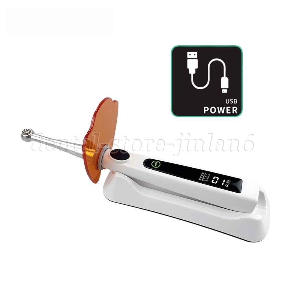 Dental Wireless Cordless LED Cure Curing Light Lamp 2400mw 5W 1 Sec Tool Resin