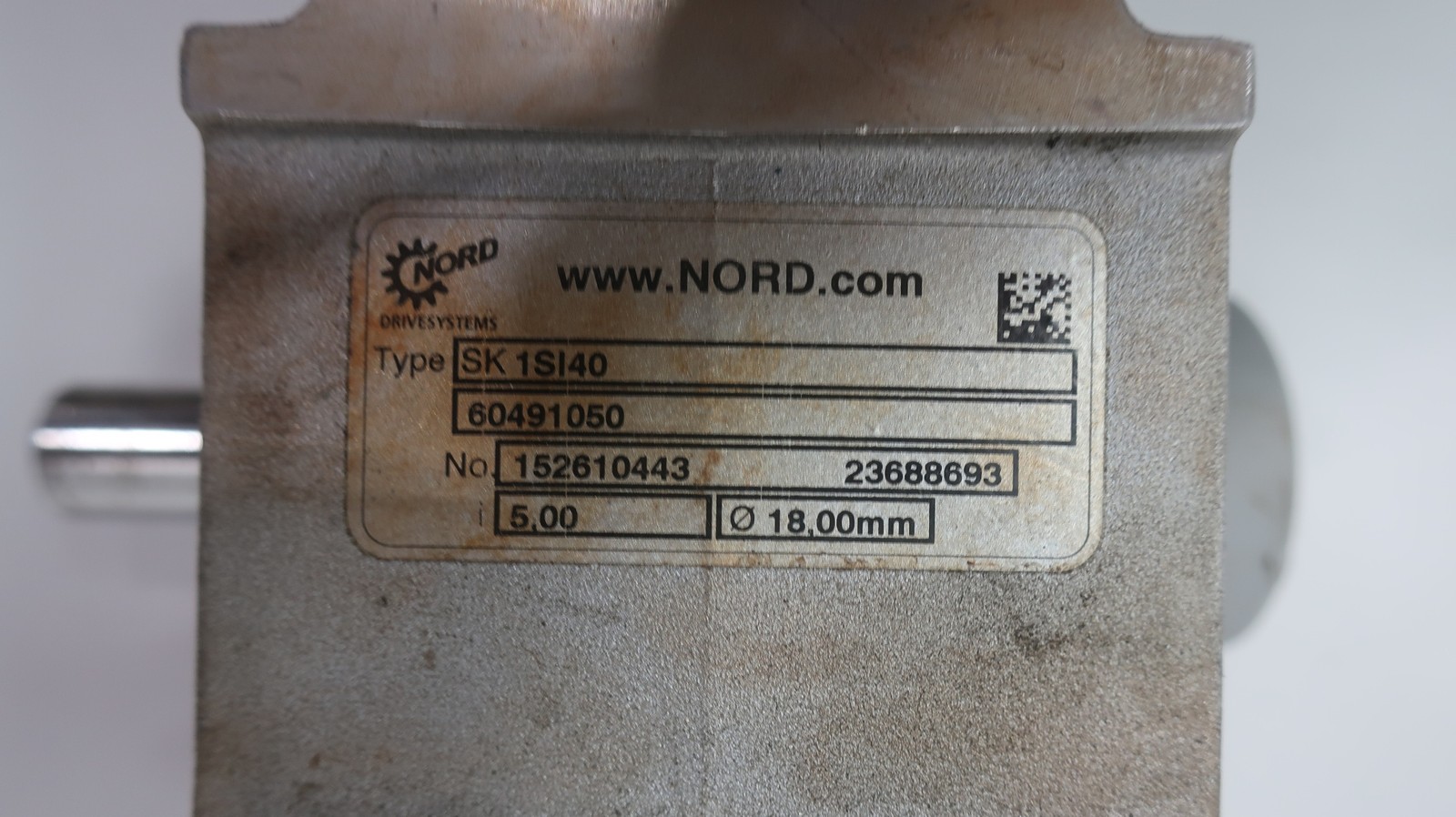 Nord SK1SI40V-IEC80-80S/4 Gearmotor 275rpm 0.63kw 230/460v-ac 3ph