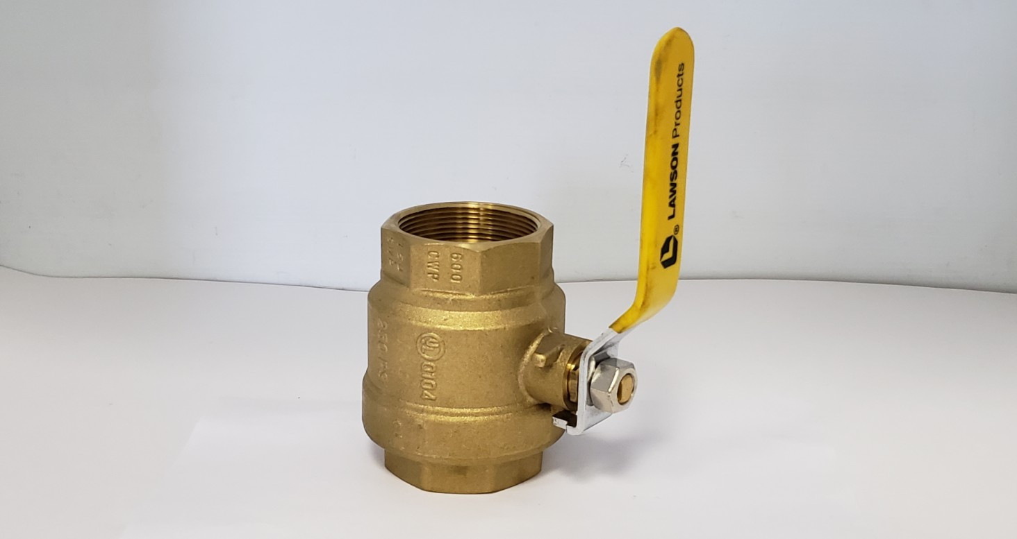 LAWSON Q104 BRASS BALL VALVE, 2″ 250PSI 600CWP 150SWP 5G 125G, NNB