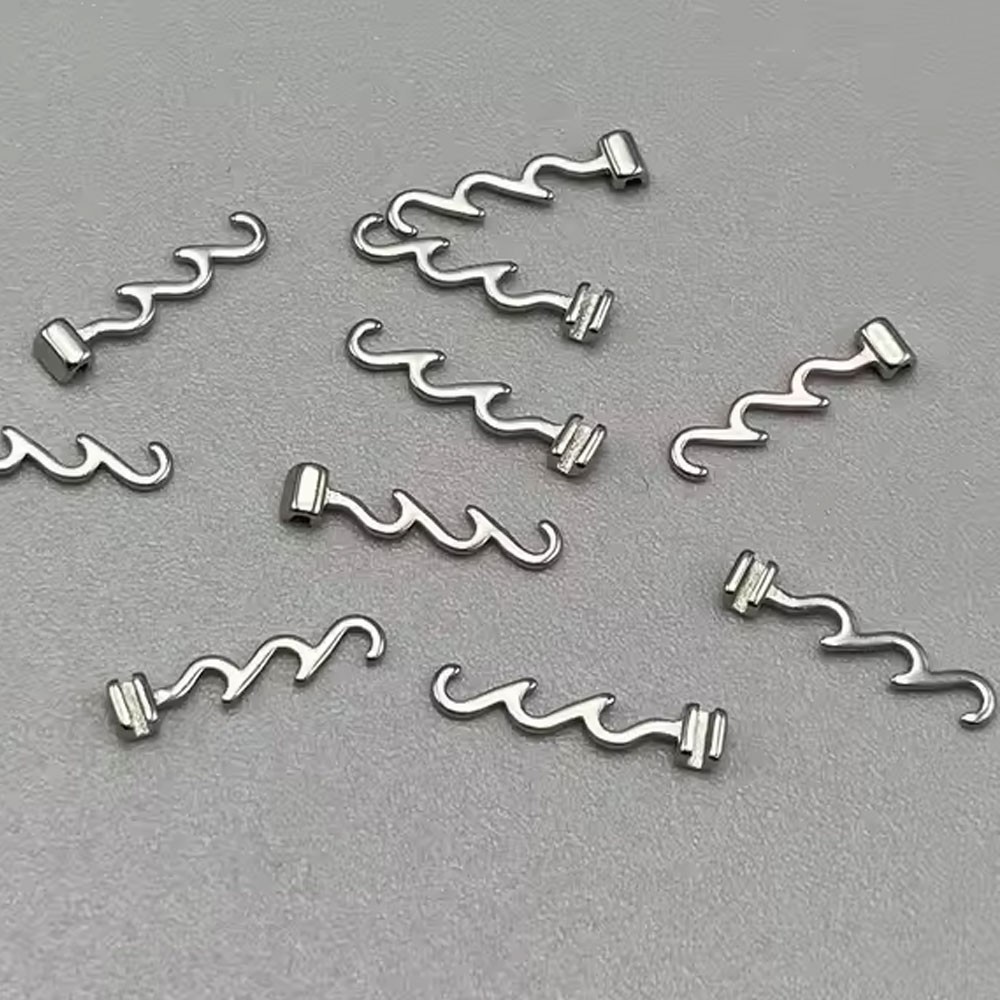 Dental Crimpable Hook 3 Hooks Spiral Multi Function Curved Left Right 50 Packs