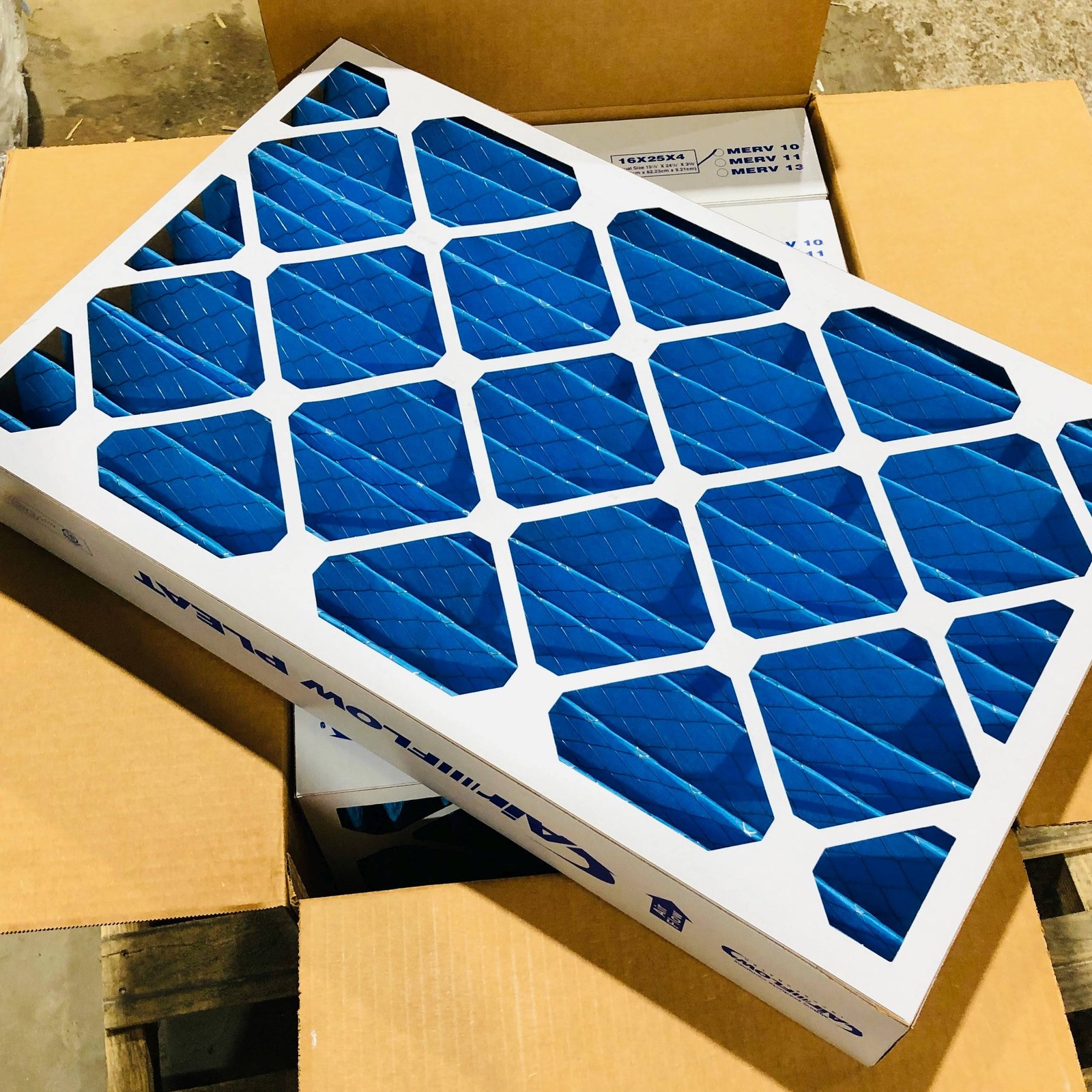 Airflow Products AFP2000-16254 Air Filter Pleated 16x25x4 SC Merv 10 Case/6pk