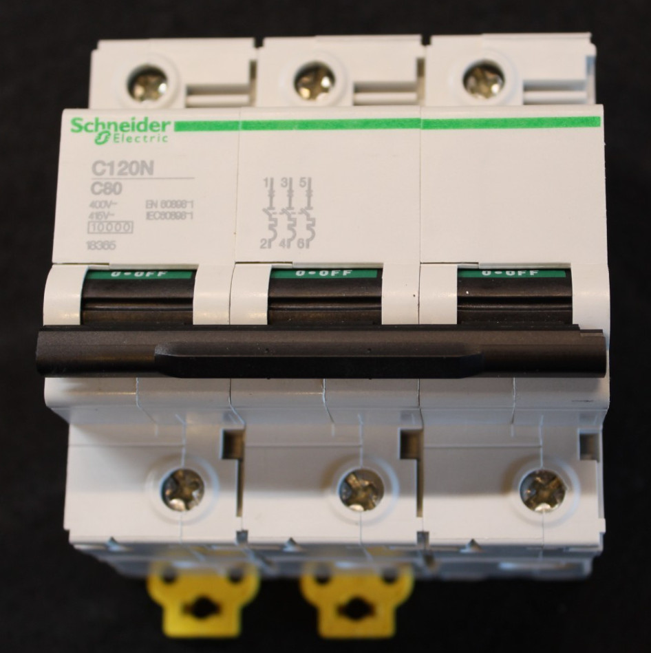 Schneider Electric circuit-breaker, C120N, 3P, 80 A, C curve 18365