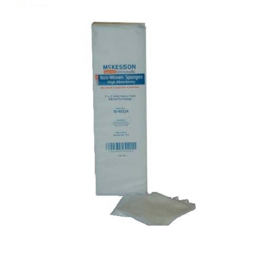 McKesson Non-Woven Sponge 4-Ply 3 X 3 Inch -1600/Pack