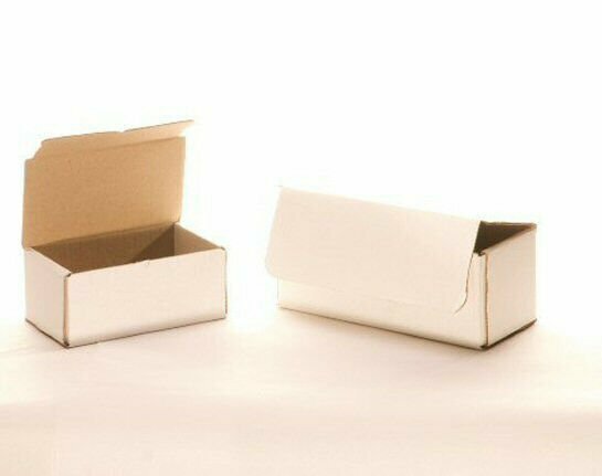 50 7″ x 2″ x 2″ White Corrugated Mailers Die Cut Tuck Flap Boxes Free Shipping