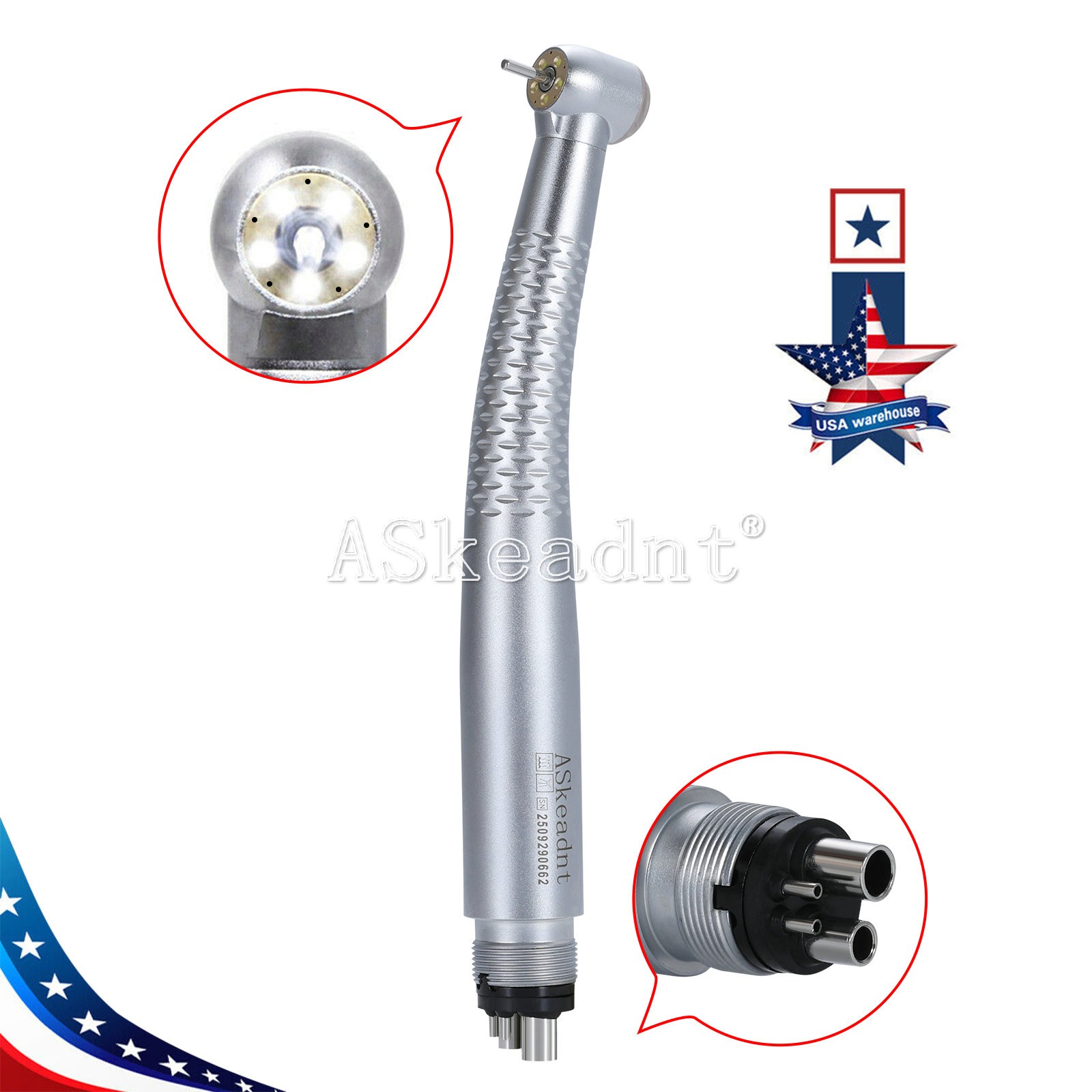 NSK Style 5 Light LED E-Generator Dental High Speed Fiber Optic Handpiece 2/4H