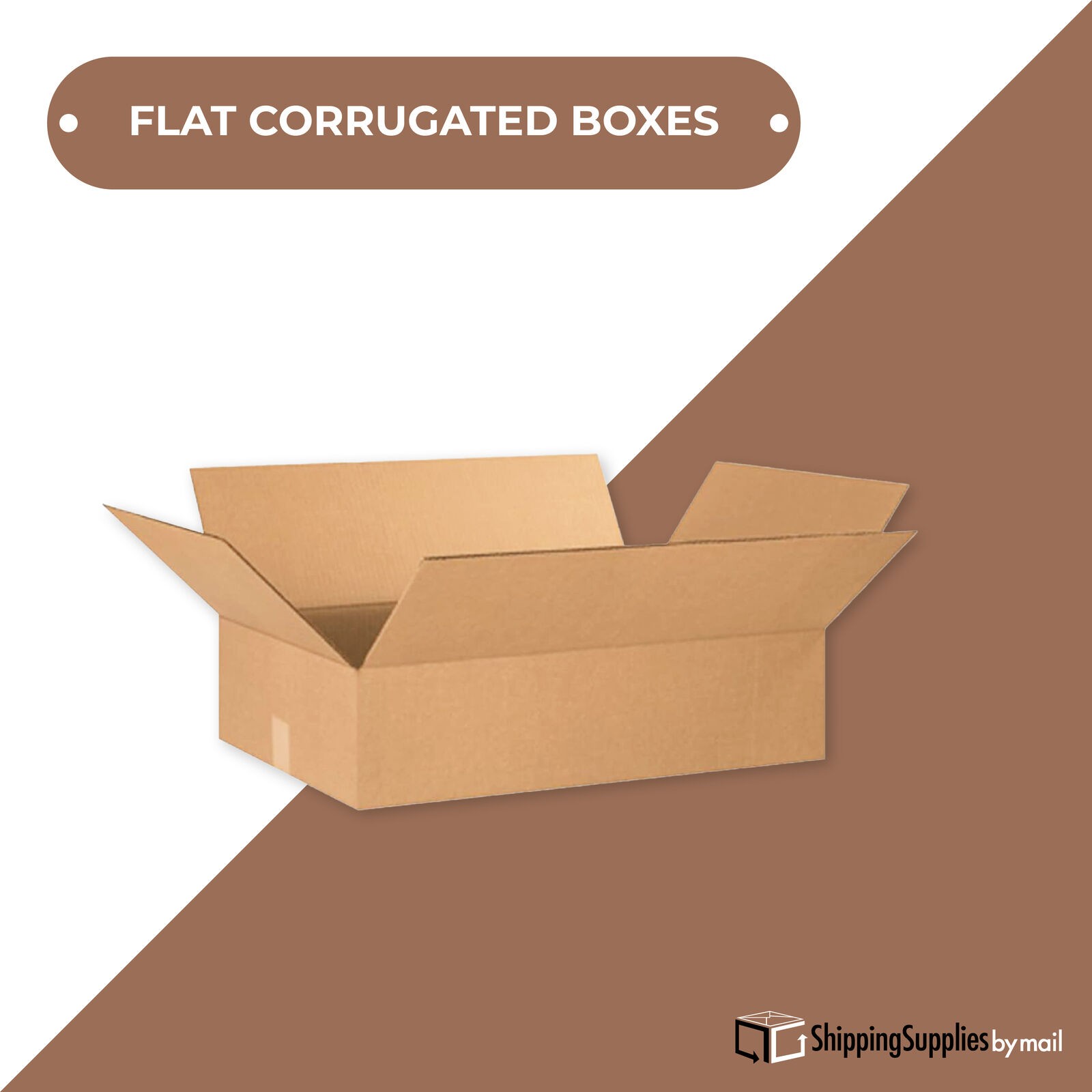 20 x 20 x 4″ Flat Corrugated Boxes, ECT-32 Brown Shipping/Moving Boxes 10 Boxes