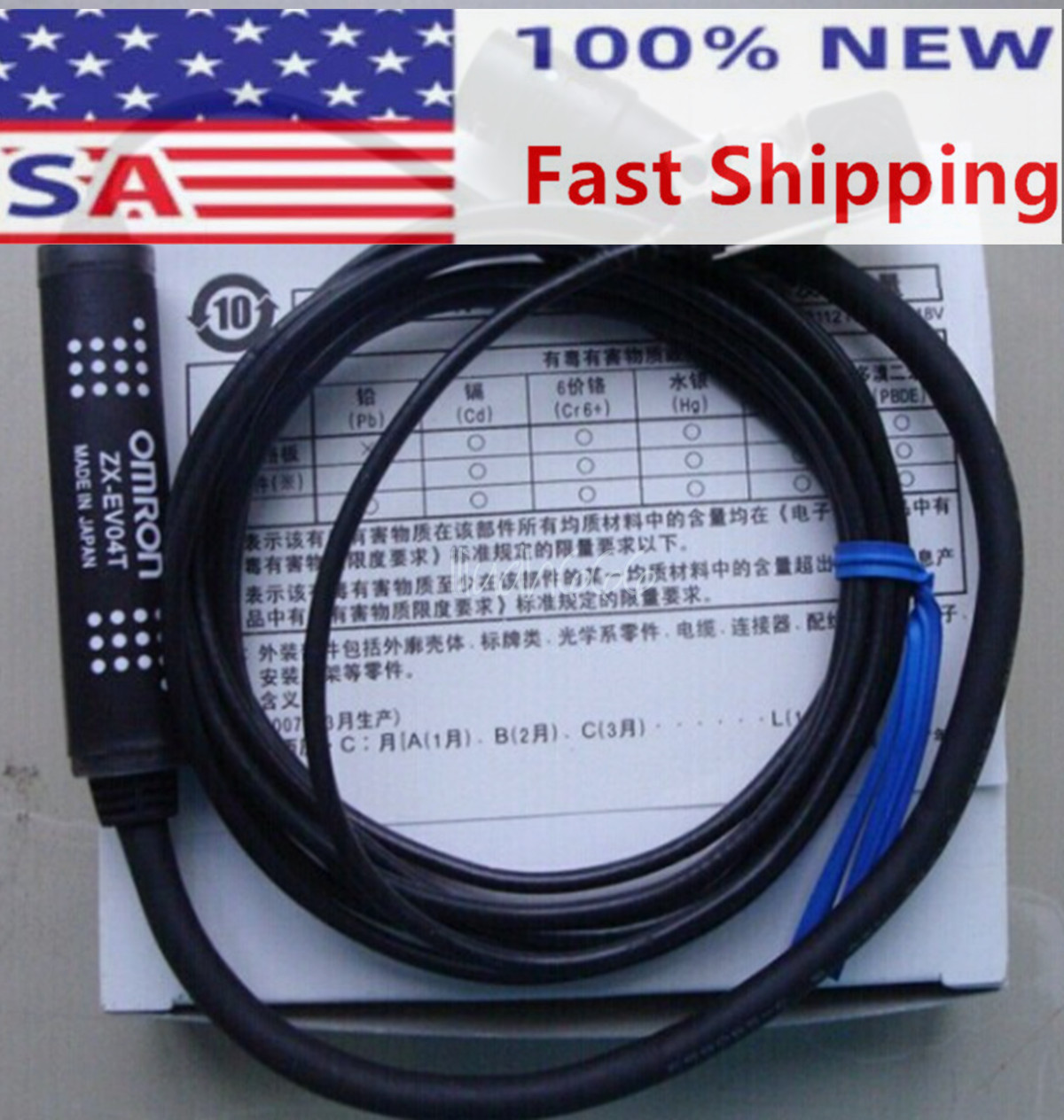 One OMRON ZX-EV04T laser sensor New