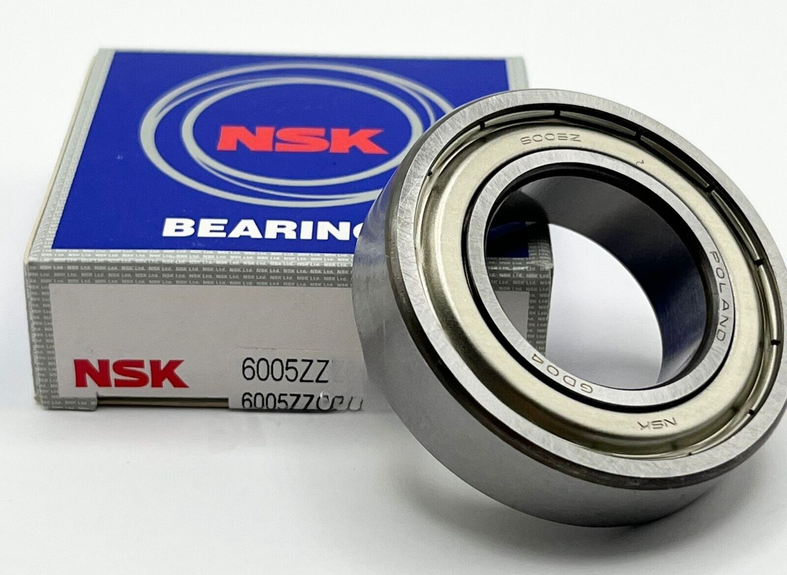 NSK 6005 ZZ DEEP GROOVE BALL BEARING, METAL SHIELDED 25x47x12 mm