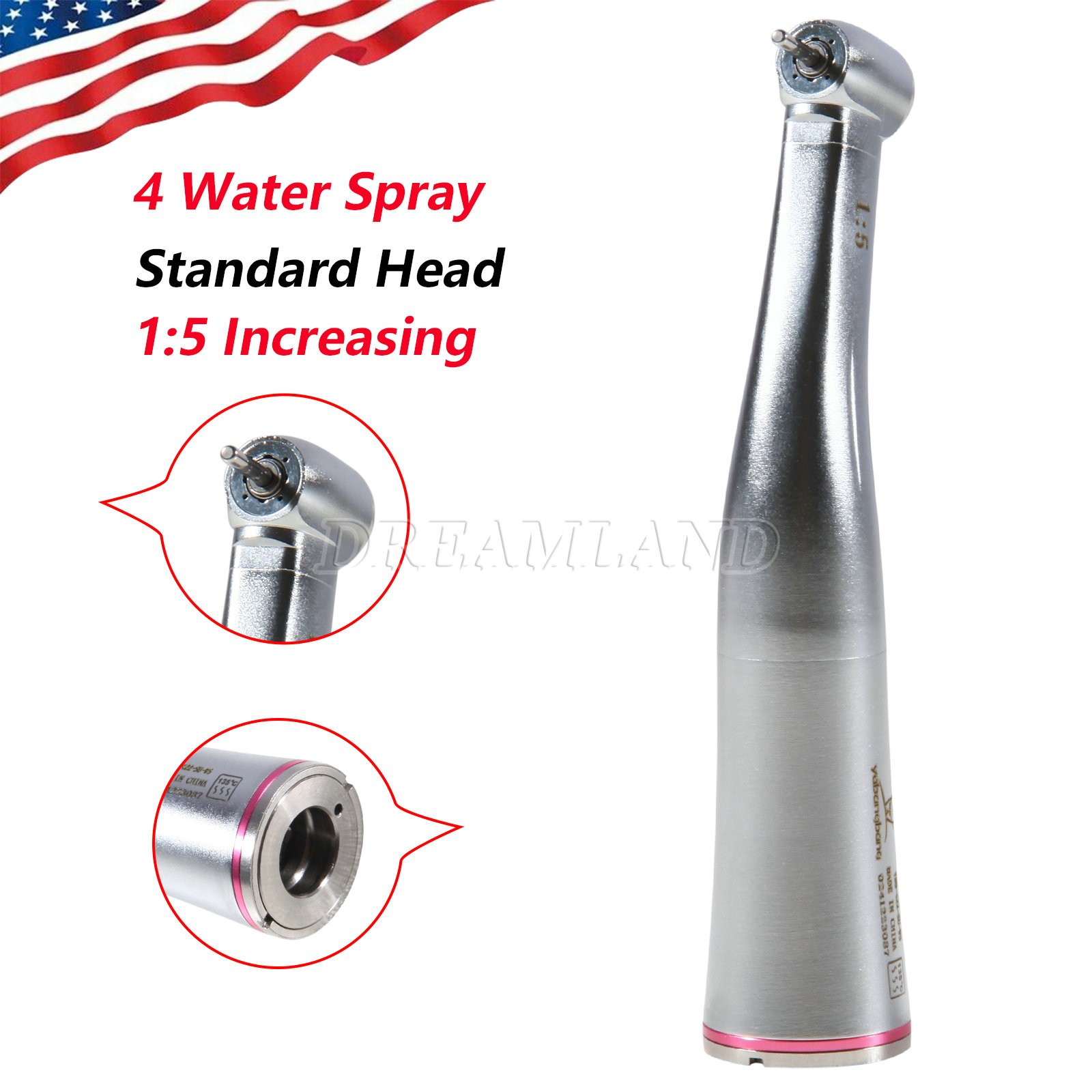 Contra Angle 1:1/1:5 Fiber Optic LED /No-LED Increasing Handpiece Dental