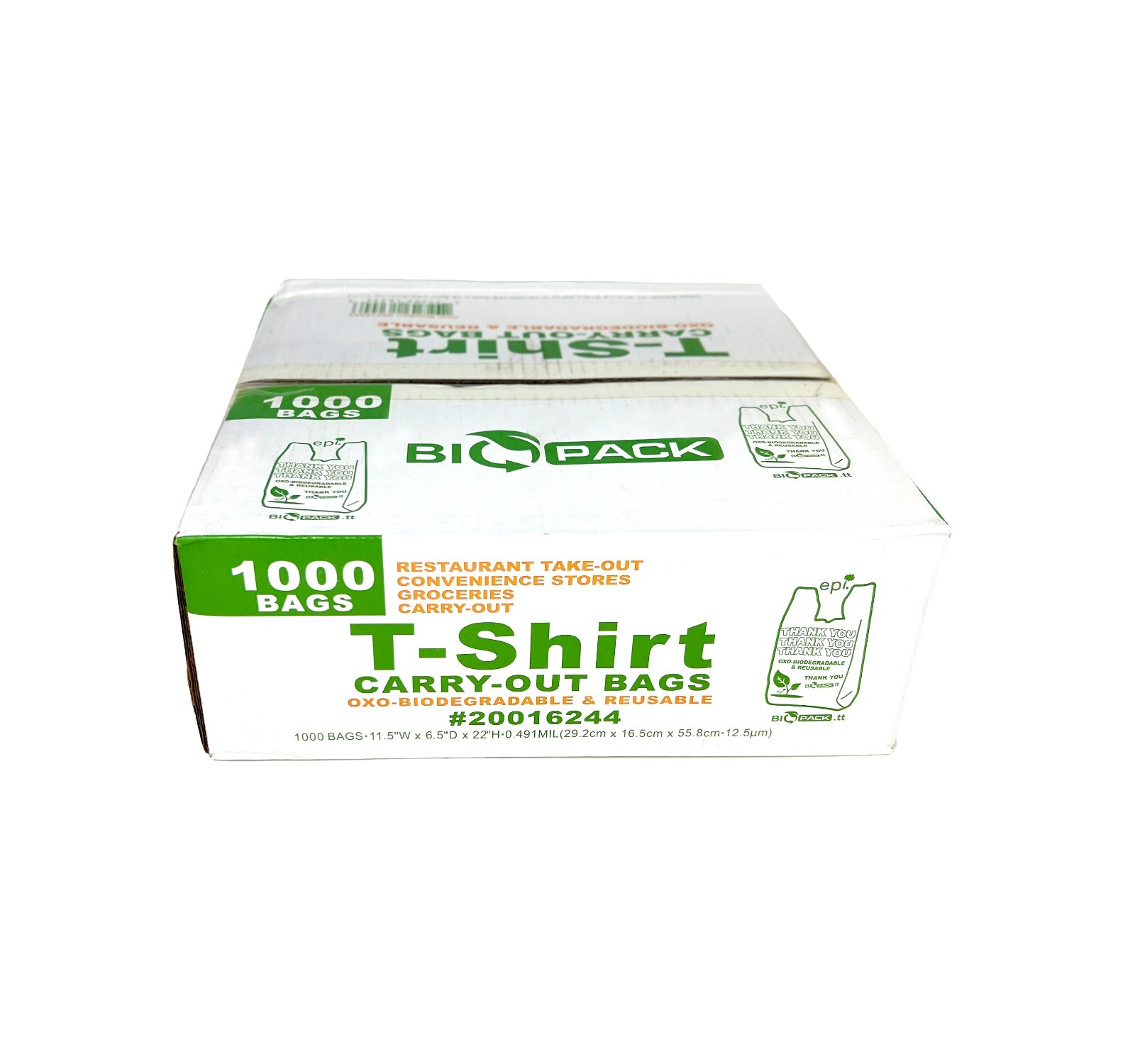1000 Bags T-Shirt Thank You Plastic Grocery Store Shopping Carry Out Bags-5 PACK