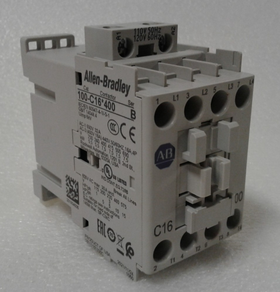 Allen-Bradley 100-C16D400 Series B Contactor 110V 50 Hz / 120V 60 Hz – New