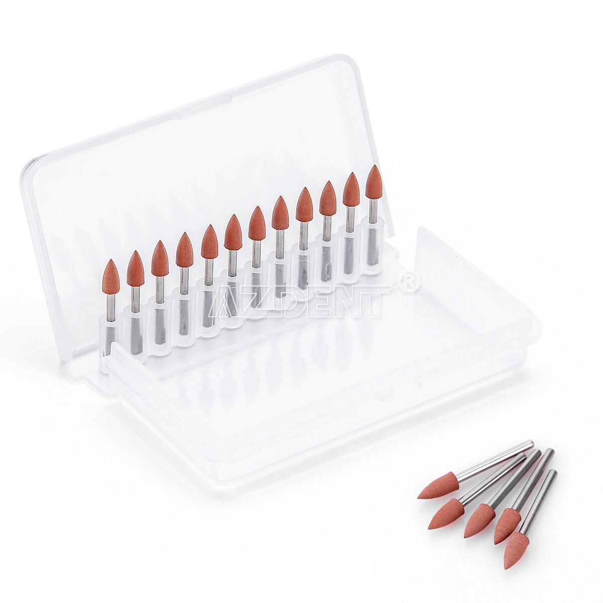 12pcs Dental Polishing Polishers Bur Friction Grip FG 1.6mm Mini Points Brownie