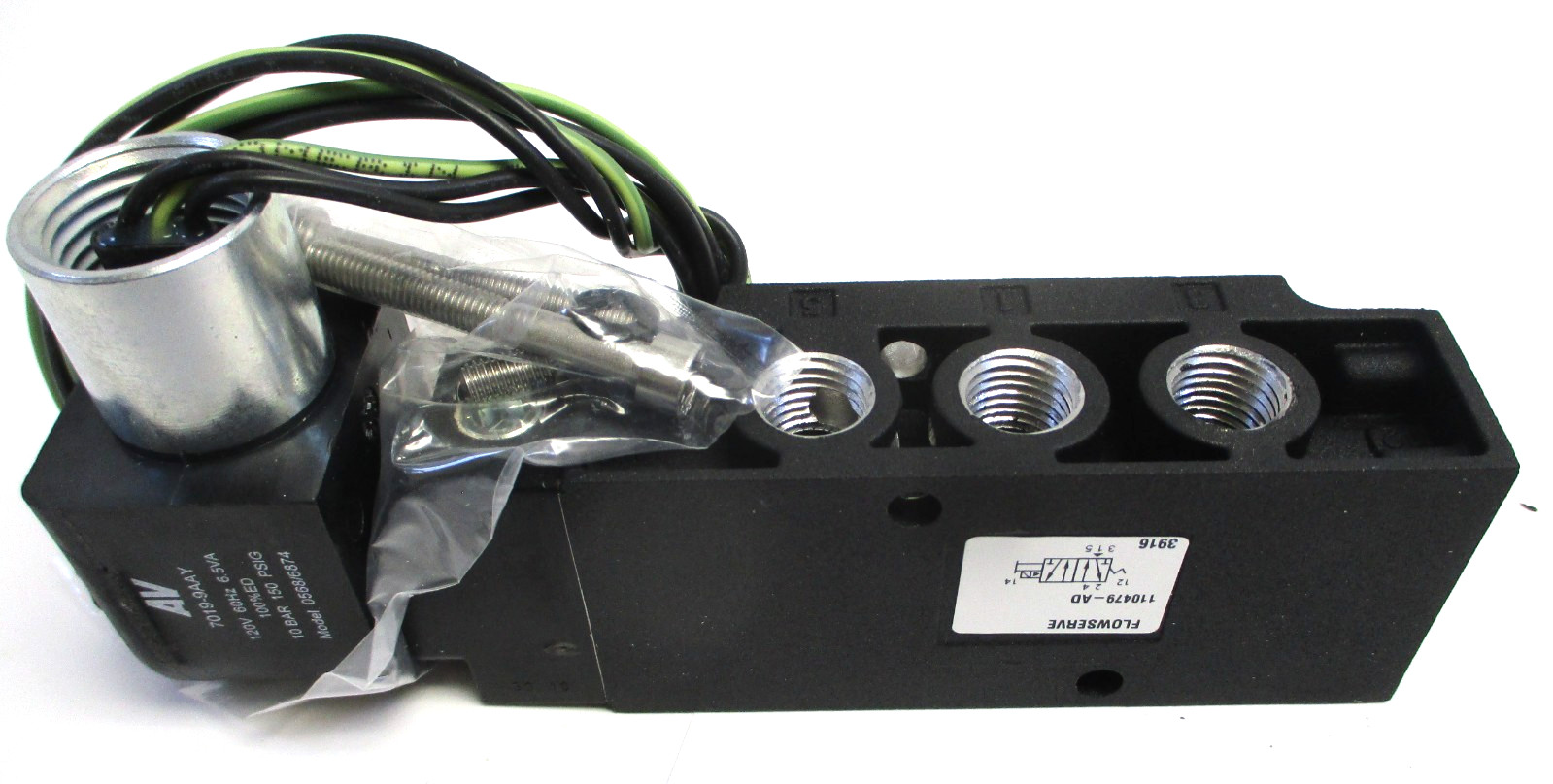 FLOWSERVE, S25NFAXR1, DIRECT MOUNT SOLENOID VALVE,120-V,60-Hz, 150-PSI , SURPLUS